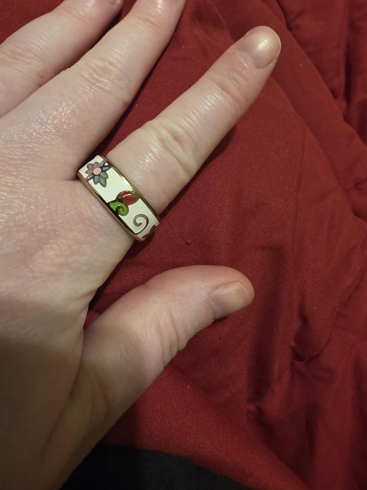 Smart Ring Health Tracker for Women Men, Sleep Tracker with Heart Rate,SpO₂,Blood Pressure, Fitness Ring for Activity Monitoring, No Subscription, Step Tracker Ring for ios&Android (Enamel color,#10) customer photo 2