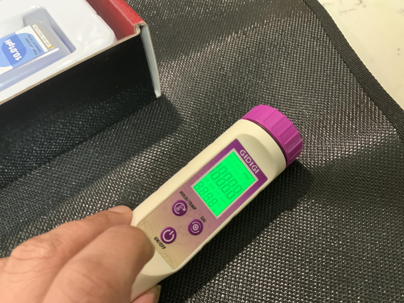 pH Meter Food Digital Electronic pH Tester for Fermentation 3*50ml pH Buffer Calibration Solution Kits Hot Sauce Food Tester Probe for Cheese Sourdough pH Temperature pH Test Strips for Acidity customer photo 1