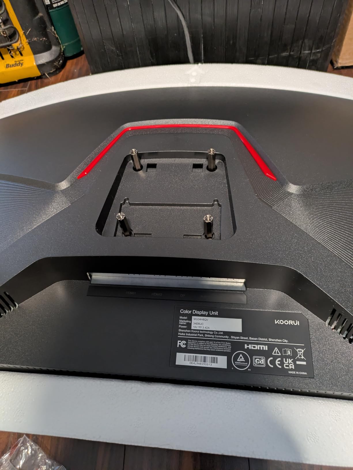 KOORUI 24 Inch Gaming Monitor 144Hz Full HD 1920 x 1080p IPS Ultra-Slim Display with HDMI VGA, Adaptive Sync, 99% SRGB, VESA 100x100mm, Eye Care, Tilt, HDMI 2.0, Black, E2411K customer photo 1