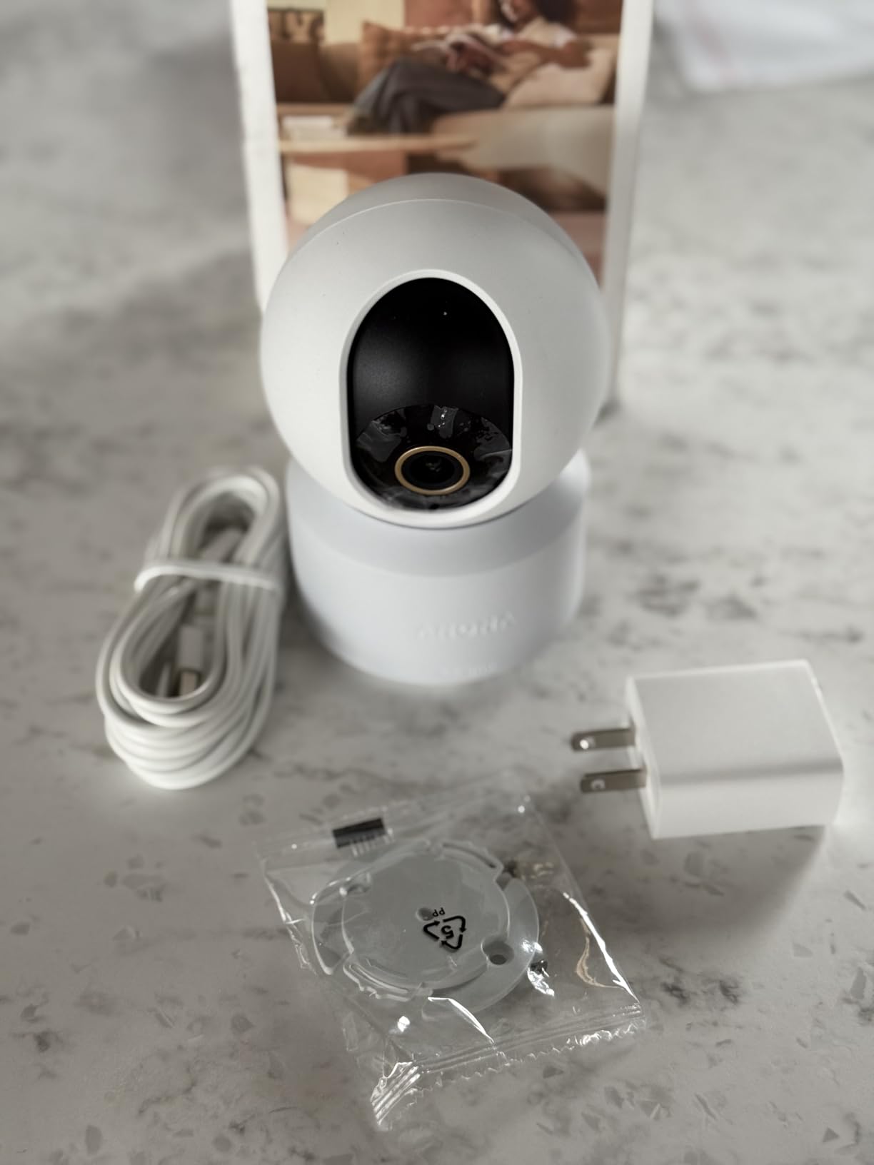 Anona 4K UHD Indoor Camera, Pet/Dog/Baby Security Camera with Phone App, 360°Pan-Tilt, 5G/2.4G Dual-Band Wi-Fi 6, Auto-Tracking, Person/Pet/Baby Crying Detection, Privacy Mode, Two-Way Audio, 2 Pack customer photo 2