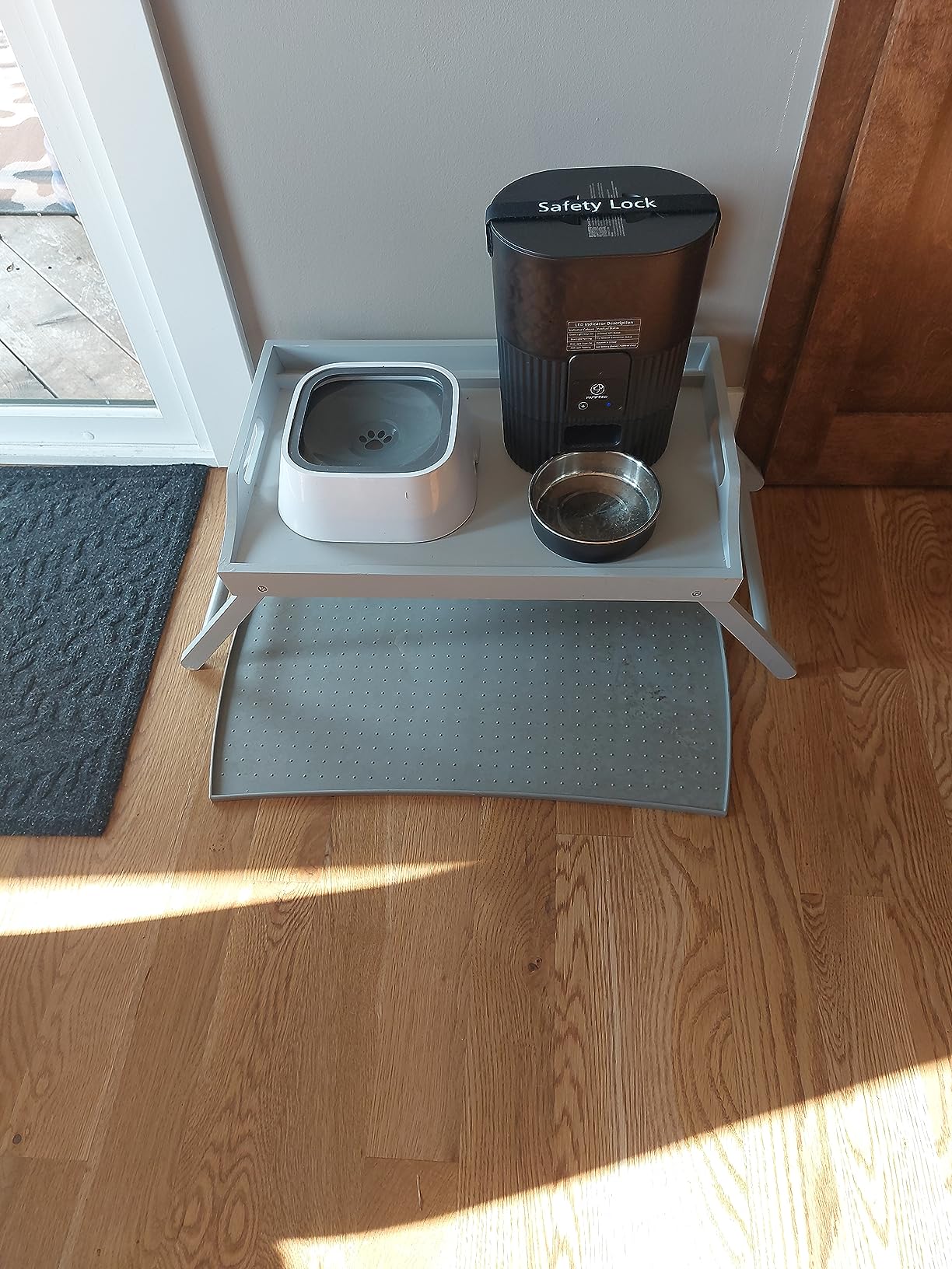 PAPIFEED Automatic Cat Feeder 3L/12 Cup, 2.4G WiFi Pet Feeder with APP Control for Remote Feeding, 1-10 Meals Low Power Automatic Cat Food Dispenser with Stainless Steel Bowl, Easy Clean Detachable customer photo 2