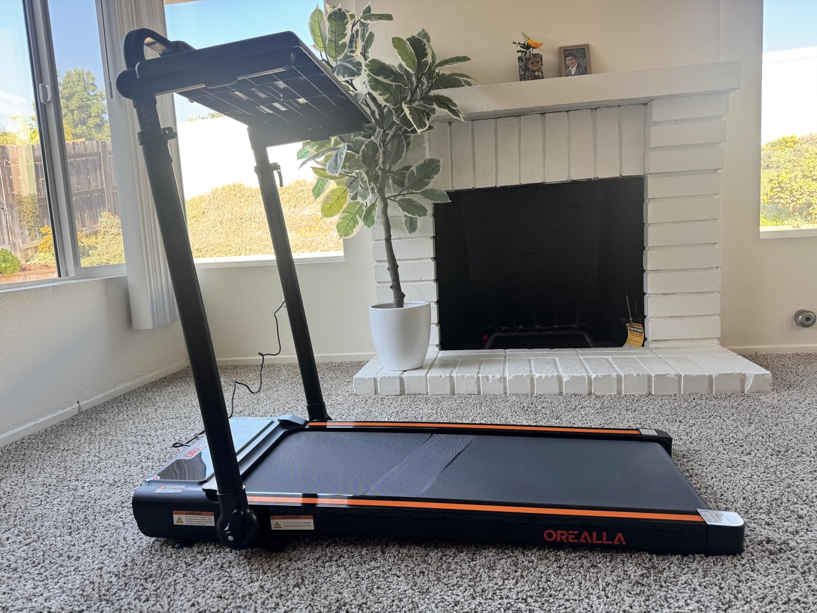 Walking Pad with 12% Incline, Under Desk Walking Pad Treadmill with Handle Bar & Removable Desk Workstation, 3 in 1 3.5HP Foldable Treadmill 300lbs Capacity for Home Office with Remote Control customer photo 2