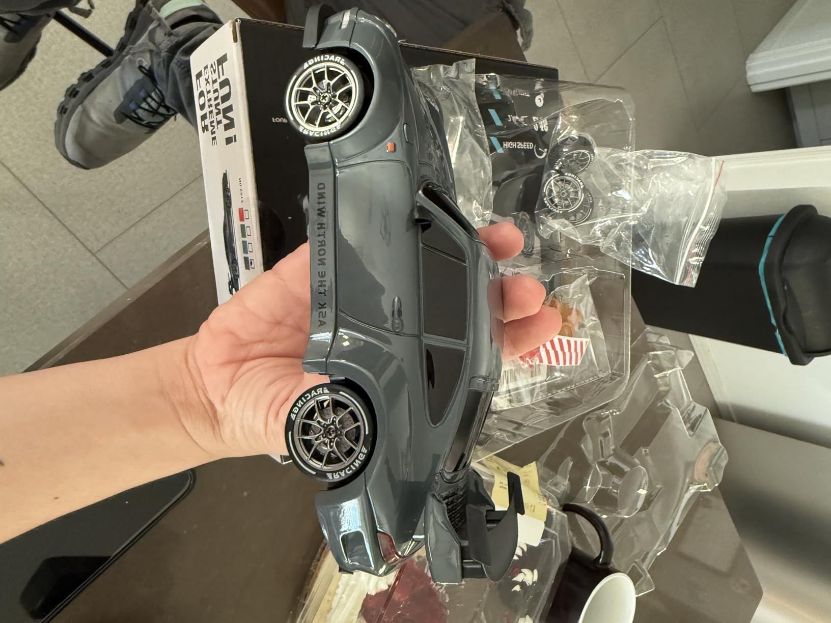 RC Drift Car, 1:24 Scale Remote Control Vehicle with LED Lights,Drifting Tires and Two Batteries, Racing Sports Toy Idea Gift for Adults Boys Girls and Kids customer photo 1