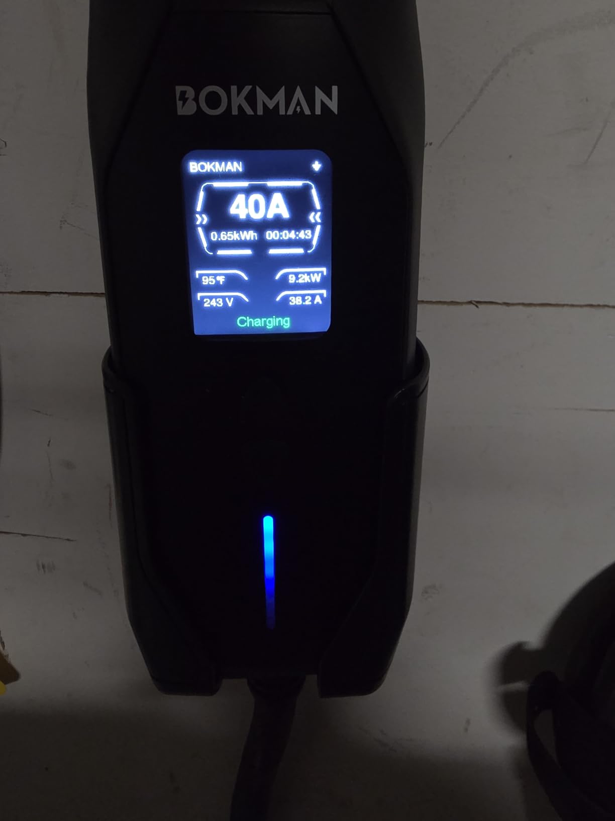 bokman Portable Level 2 & Level 1 EV Charger (240V, 16A), 20ft Cable and NEMA 6-20 Plug and NEMA 5-15 Adapter for Household Socket, Current Adjustable 6-16Amp (J1772 Connector) customer photo 2