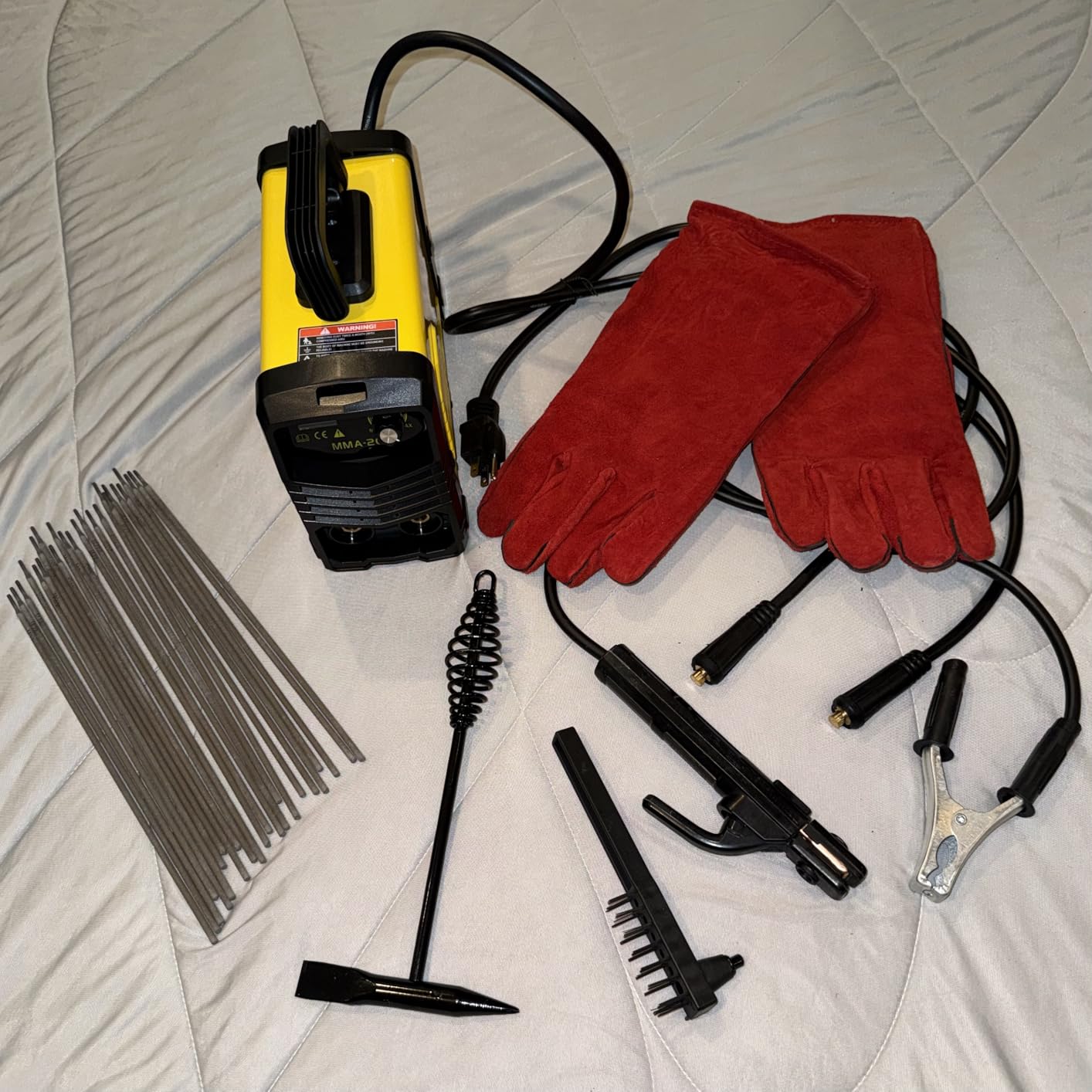200A Welding Machine with 25 Rods - Clearance! Portable 110V ARC Stick Welder, 1/16