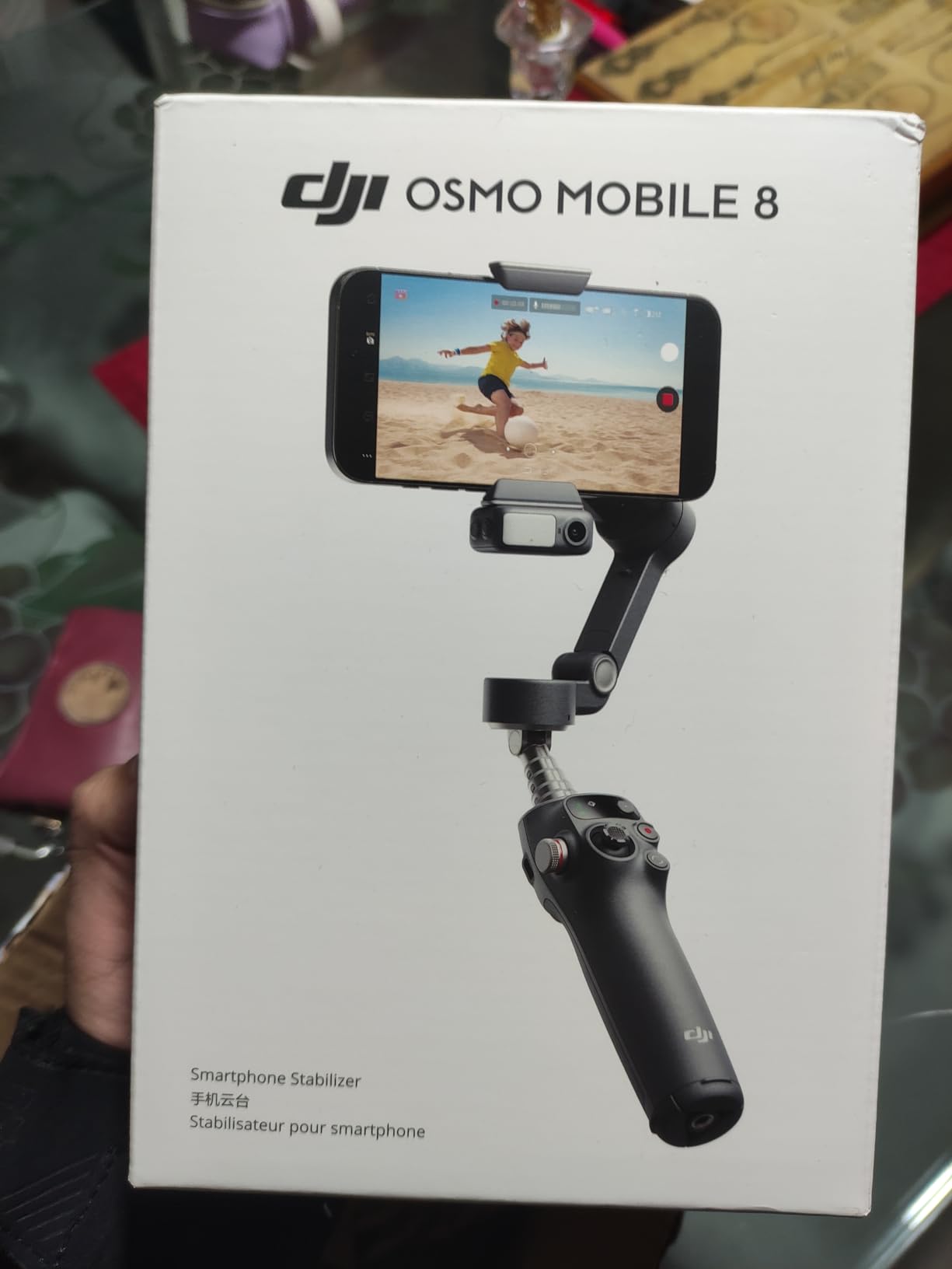 DJI Osmo Mobile 8 Advanced Tracking Combo Gimbal Stabilizer for Phone, AI Native Tracking with Audio & Lighting, 360° Pan Rotation, Built-in Extension Rod & Tripod, 10h Battery, Extension Rod customer photo 1