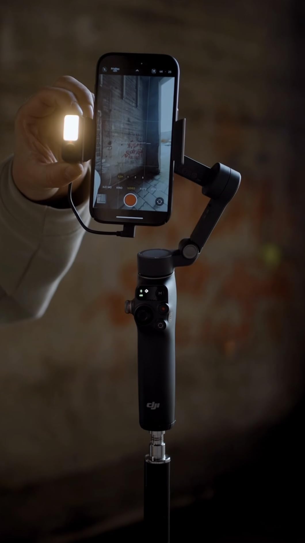 DJI Osmo Mobile 8 Advanced Tracking Combo Gimbal Stabilizer for Phone, AI Native Tracking with Audio & Lighting, 360° Pan Rotation, Built-in Extension Rod & Tripod, 10h Battery, Extension Rod customer photo 2