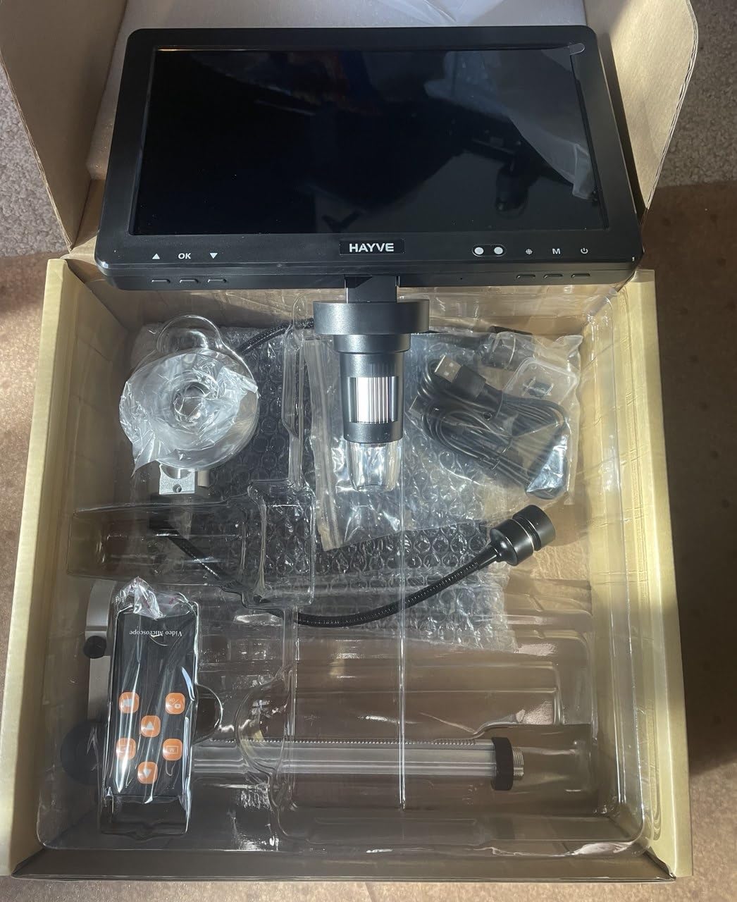 Hayve DM13 10.1 Inch LCD Digital Microscope, 16MP 2000X HD IPS Soldering Microscopes for Adults, Electronics Repair, Coin Microscope Magnifier for Error Coins with Screen, 10 LED Lights, 32GB customer photo 2