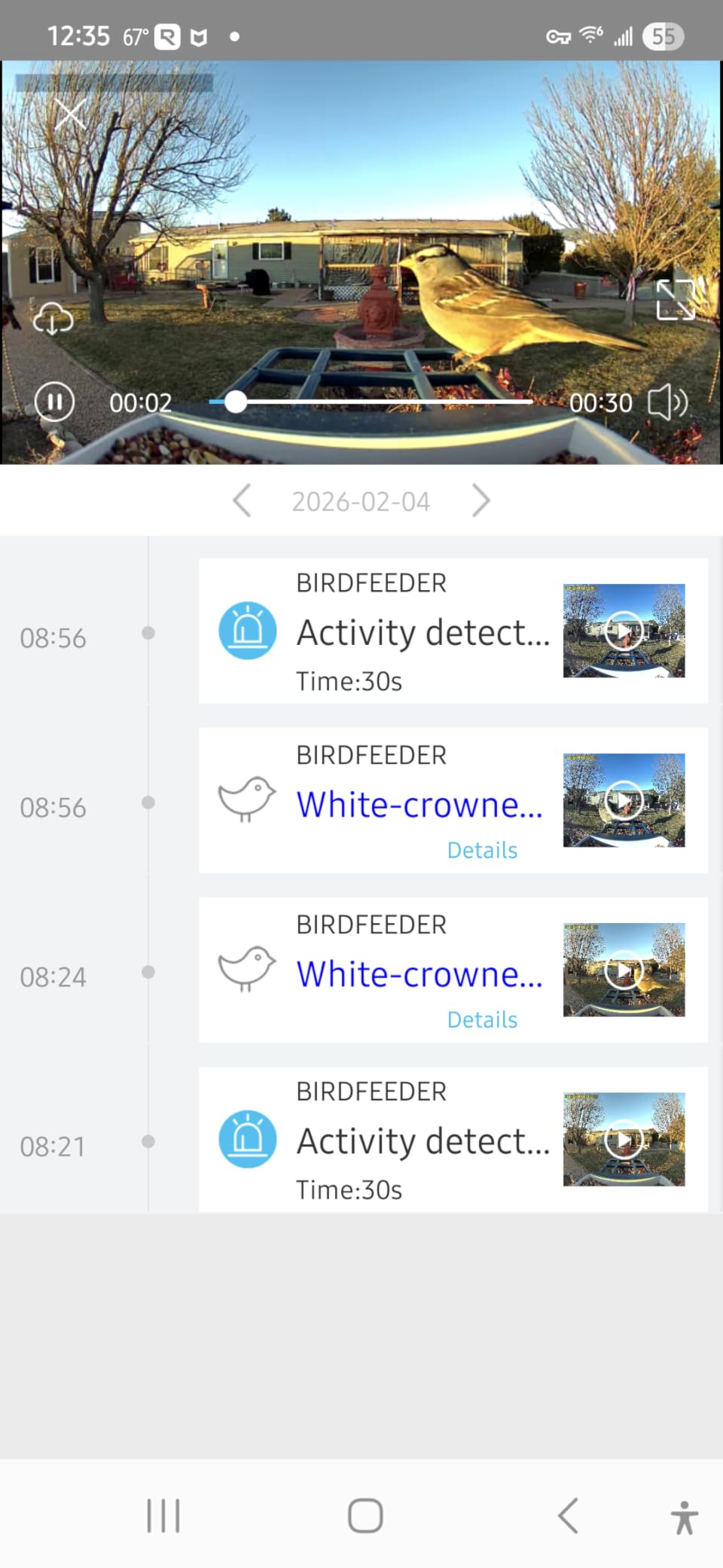 LIWAN Bird Feeder with Camera Solar Powered, 1 Year Trial AI Identify, 2K Live Video, Smart Bird Feeder Camera Wireless Outdoors, 2.4GHZ WiFi, Instant Arrival Alerts, Ideal Gift for BirdLovers customer photo 1