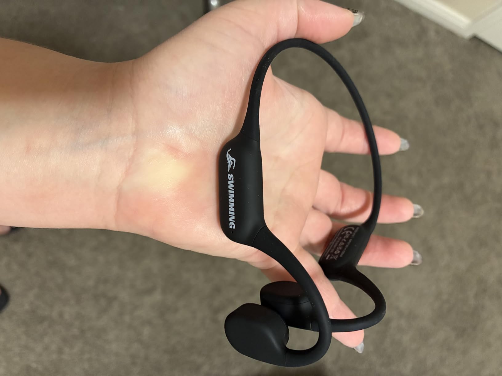 Swimming Headphones, Bone Conduction Headphones, 5.4 Bluetooth wireless open Earphones Sports,IP68 Waterproof Headphone Built-in 32GB MP3 Player,swimming headphone underwater for Running, Cycling customer photo 1