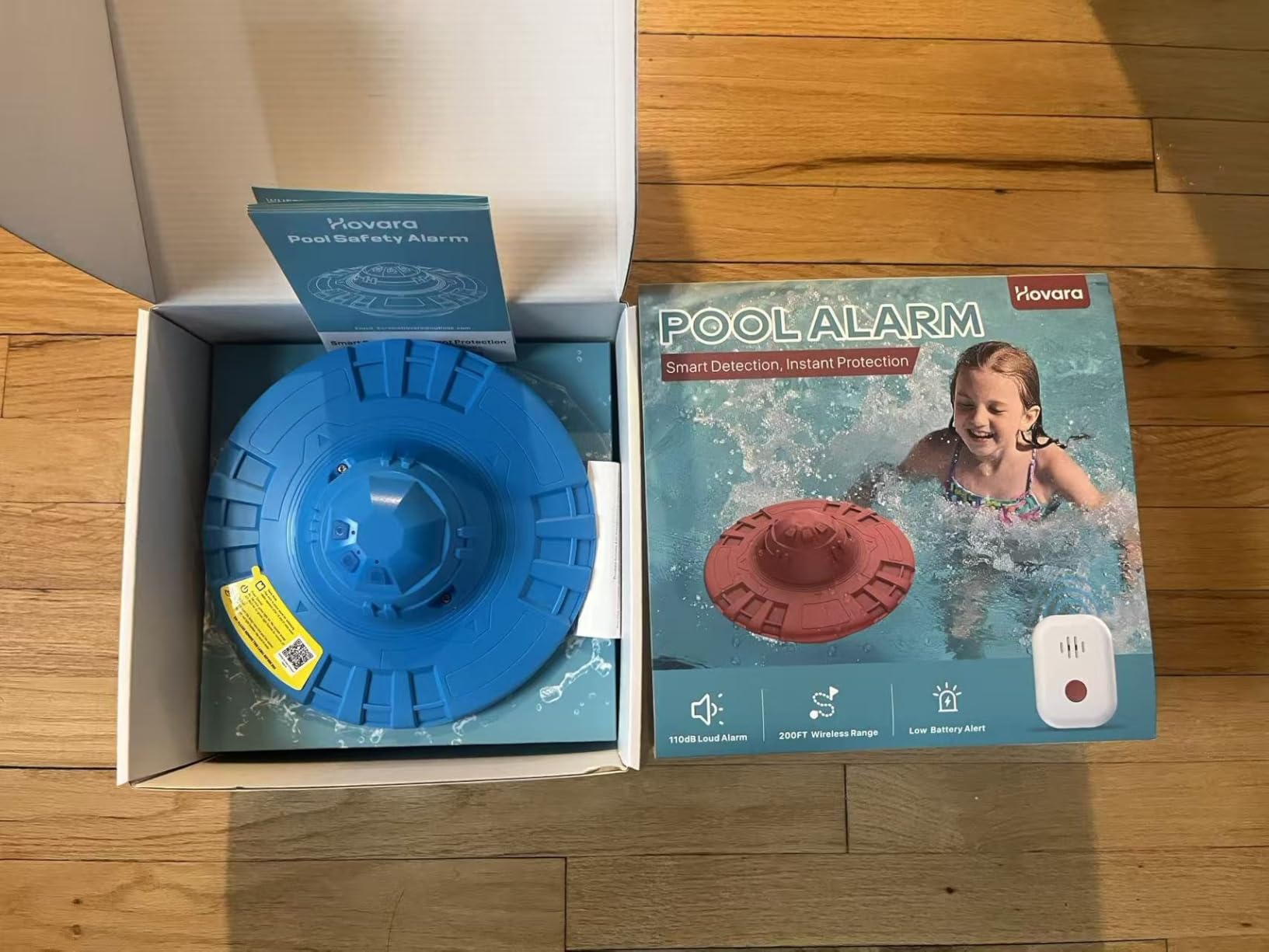 Pool Alarm, Floating Pool Safety Alarms for Inground & Above Ground Pools - Loud 110dB Alert, Adjustable Sensitivity, Protection for Kids & Pets (Blue) customer photo 1