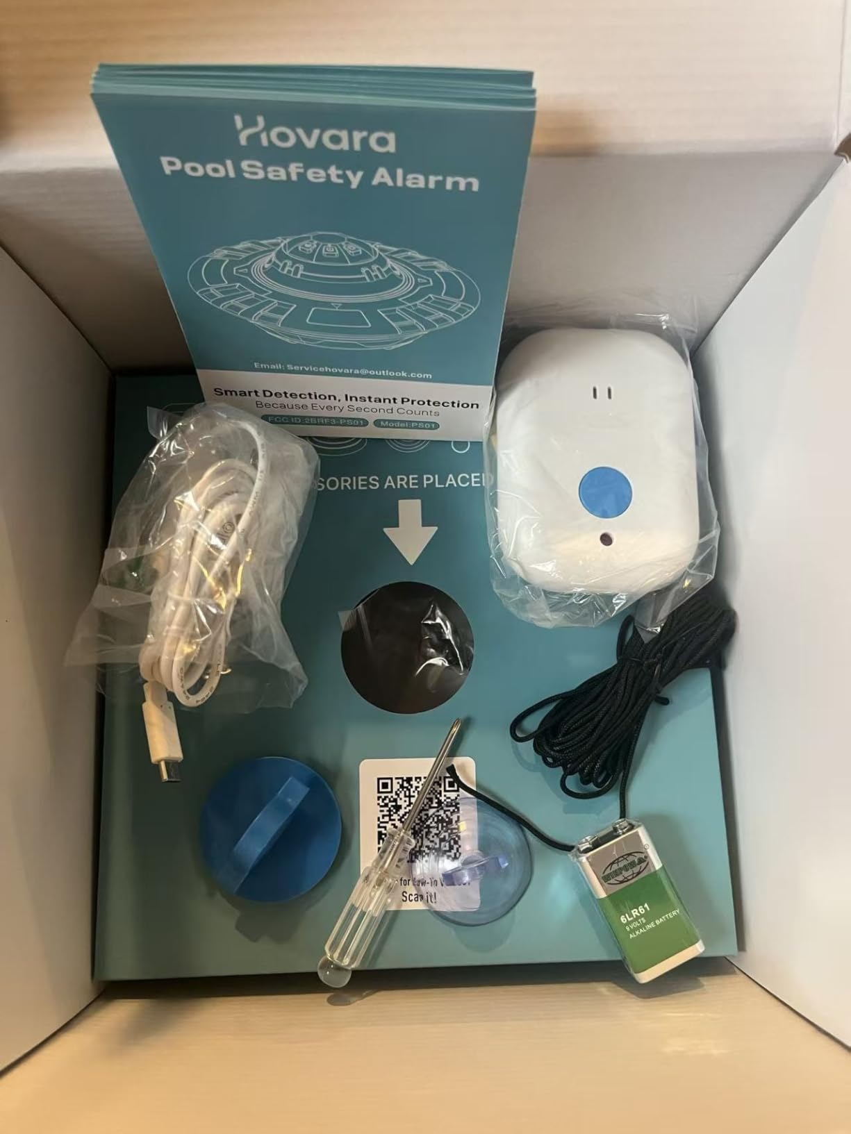 Pool Alarm, Floating Pool Safety Alarms for Inground & Above Ground Pools - Loud 110dB Alert, Adjustable Sensitivity, Protection for Kids & Pets (Blue) customer photo 2