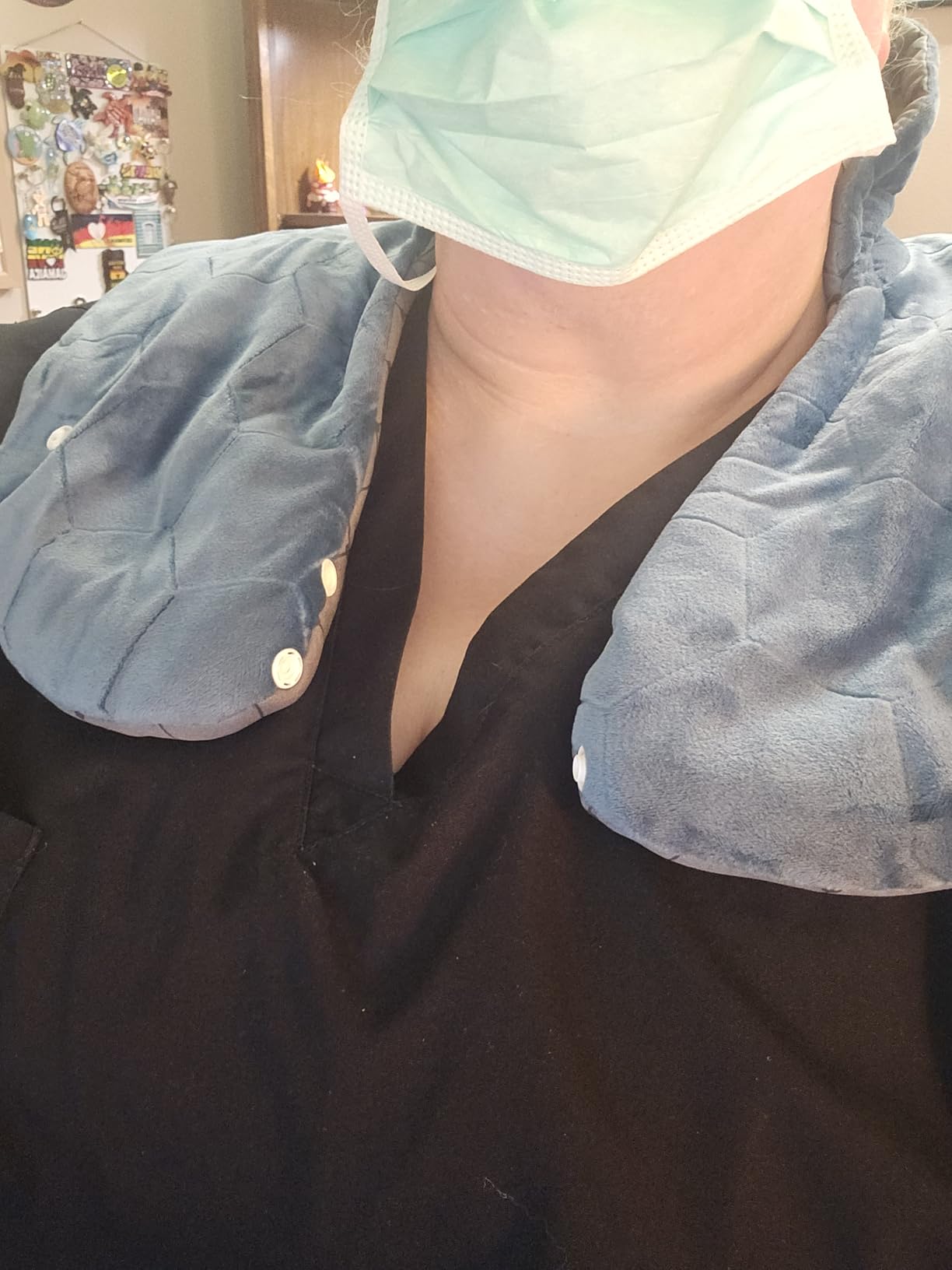 Nalax 30s Fast Heating Pad for Neck and Shoulders and Back, 6X Deeper Far Infrared Pain Relief, 8 Heat Settings Max 159°F, 4H Auto Off, Memory Function, Adjustable Strap, Valentine Gifts Women 24