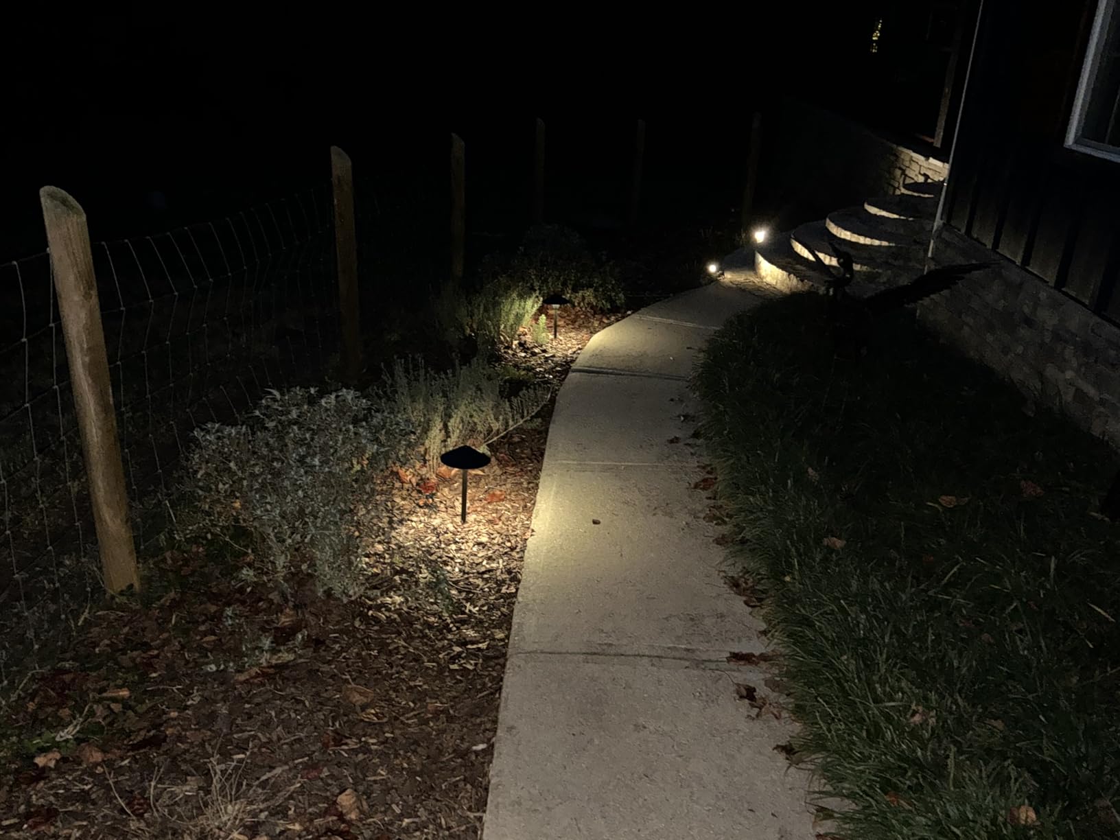 SUNVIE All-in-One LED Low Voltage Landscape Lighting Kit 6 Pathway Lights 2 Spotlights with 60W Photocell Transformer 100FT Wire for Path&Garden, Aluminum, ETL Listed, Dusk to Dawn, Waterproof, 3000K customer photo 2