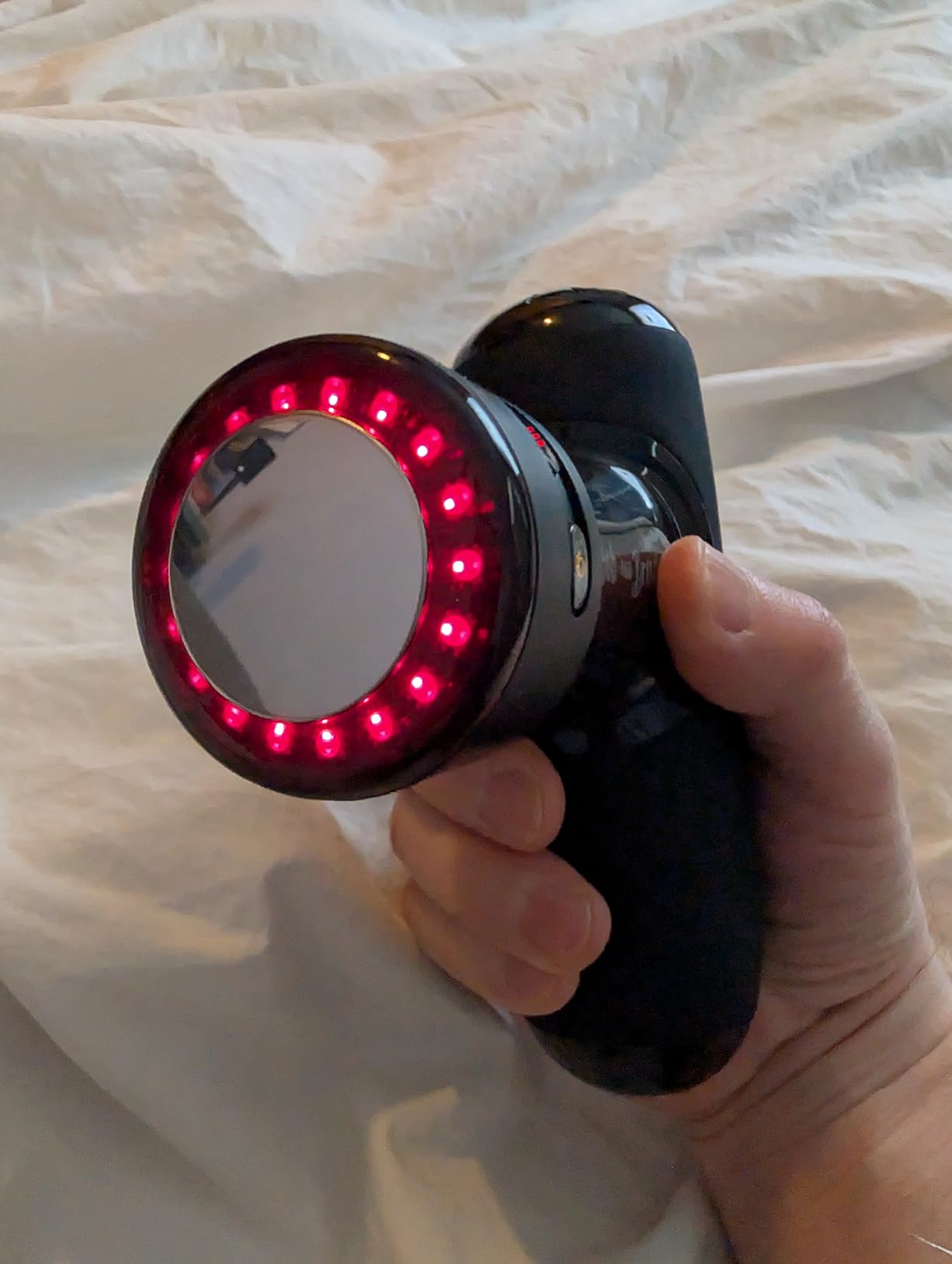 BOB AND BRAD Q2 Ultra Mini Massage Gun with Red Light Infrared Heating Head, Pocket-Sized Deep Tissue Massager for Muscle Therapy, HSA Portable Percussion Massage Gun for Pain Relief FSA Eligible customer photo 1