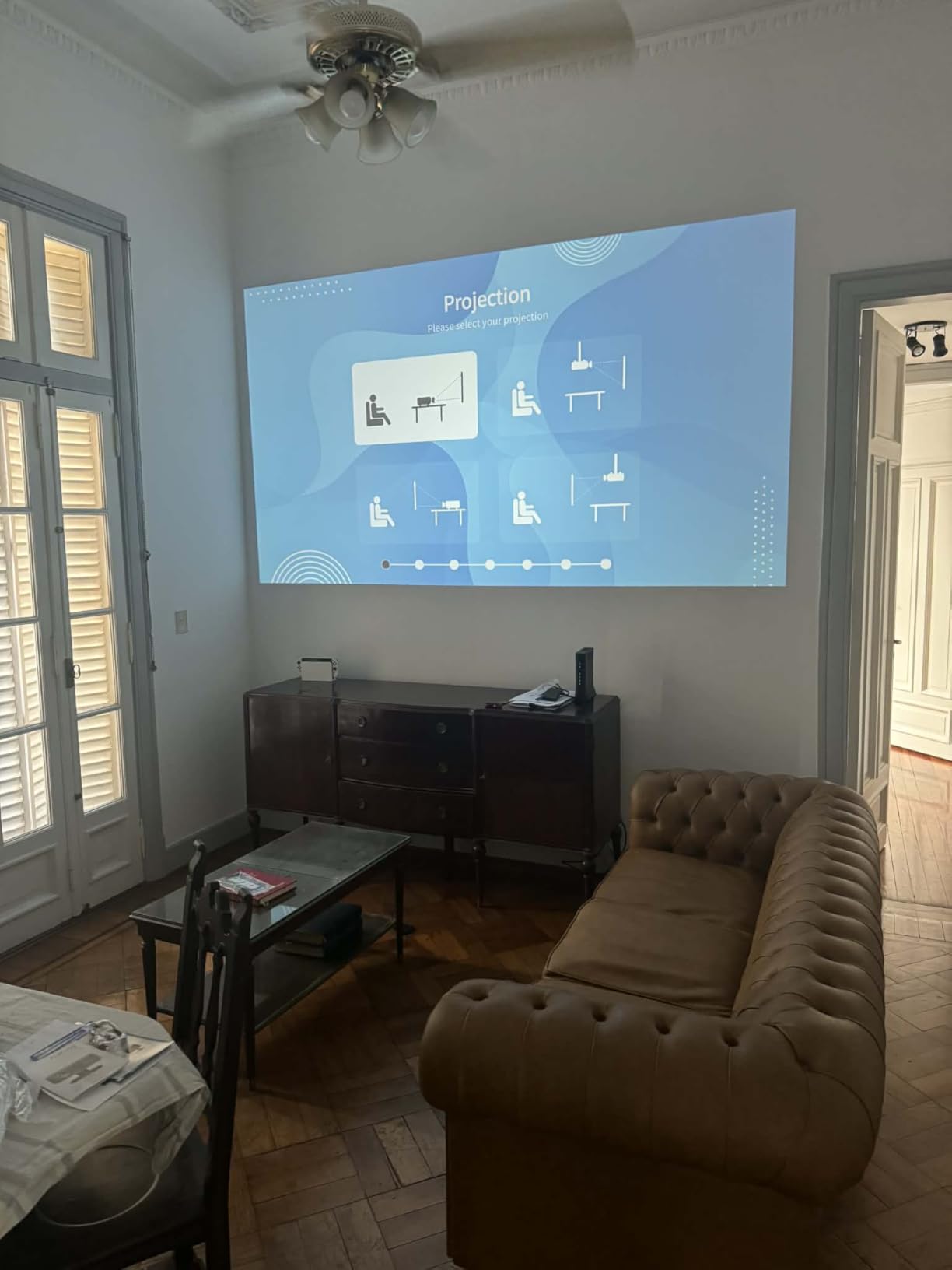 AuKing 4K Projector with WiFi and Bluetooth, Officially-Licensed APP & 2500 ANSI, TOF Real-Time Auto Focus Smart Projector, Outdoor Movie Home Theater with Omni-Adjustable Stand customer photo 2