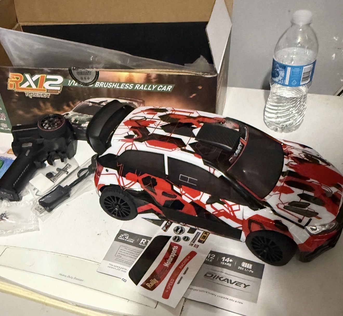 1:12 RC Rally Car Fast Max 50 MPH,Drift Car with Gyro 4X4,Brushless Fast RC Cars with 3S 2200 mAh Battery,1/12 Remote Control Cars for Adults for 4WD,for Racetrack & Mud-Red customer photo 1