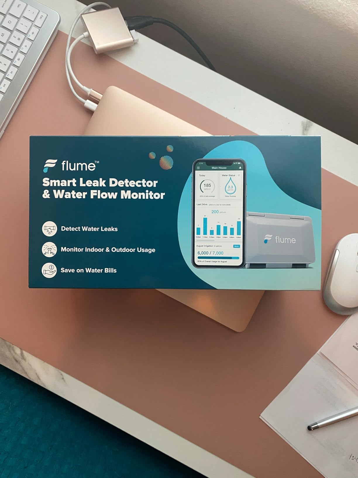 Flume 2X Smart Home Water Monitor and Leak Detector (Newest Model) - Real-Time Water Usage Tracking, Indoor/Outdoor Leak Alerts, Irrigation & Sprinkler Monitoring, Easy No-Plumbing Installation customer photo 2