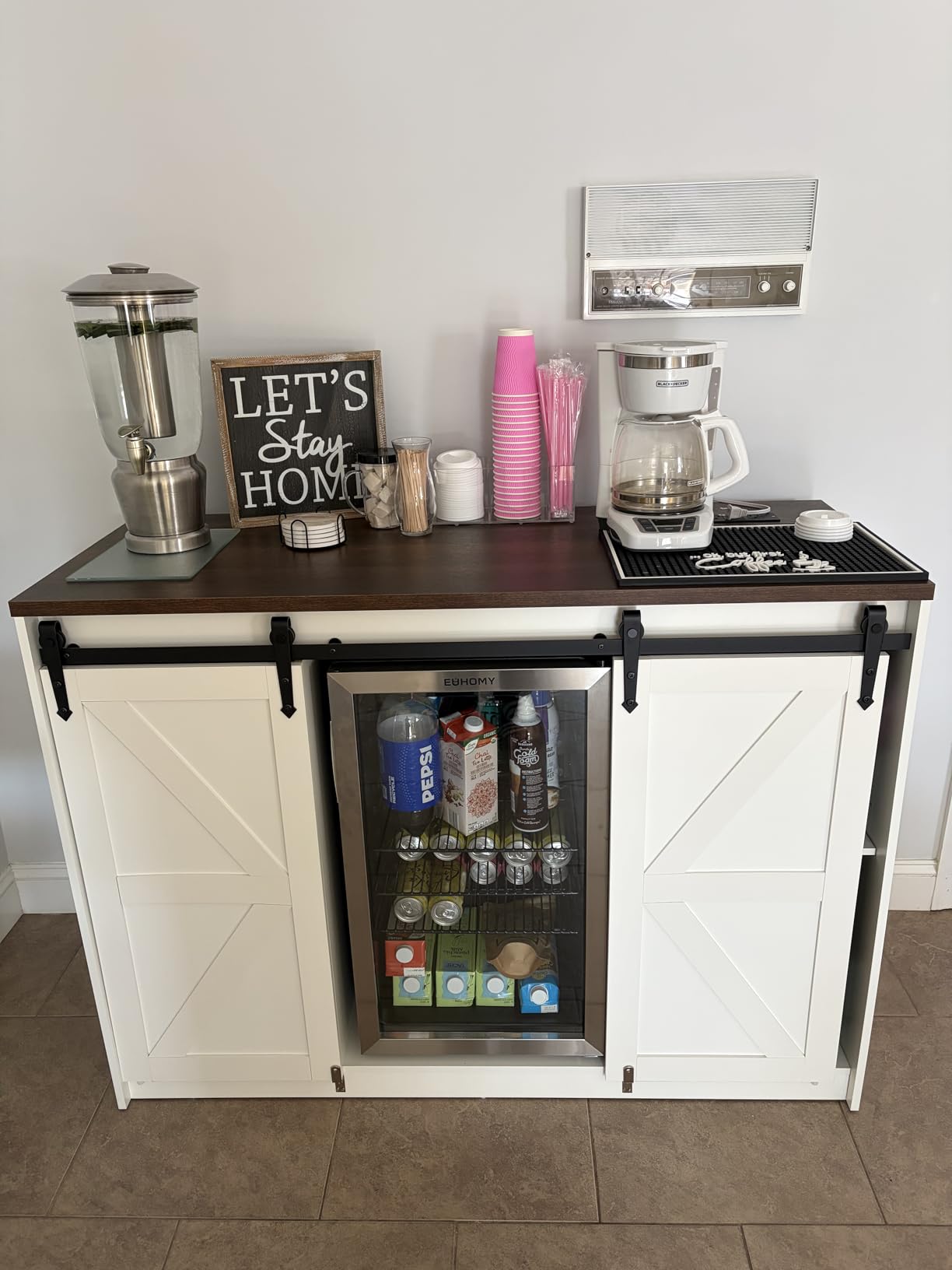 EUHOMY 25 bottle Wine Cooler Refrigerator, Freestanding Compressor Wine Fridge with Adjustable Temperature and Digital Control, Mini Fridge with Glass Door for Red White Wine, Beer, Silver customer photo 2