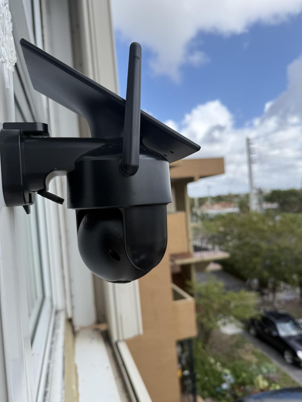 2K 2.4g WiFi Security Cameras Wireless Outdoor, 360° View Solar Cameras for Home Security, Color Night Vision, AI Detection, 2-Way Audio, Spotlight Siren Alarm, SD/Cloud Storage customer photo 1