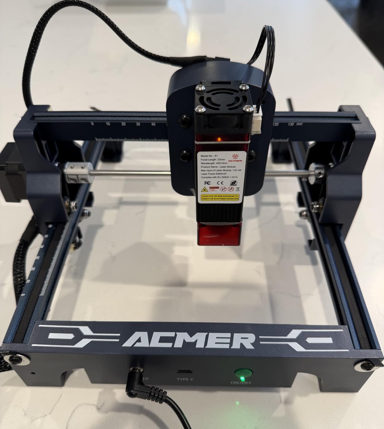 ACMER S1 Laser Engraver, 6000mW Laser Engraver Machine Higher Accuracy Lazer Cutter and Engraving Machine with Working Area 130x130mm,0.04mm Laser Spot Engraving Machines & Tools customer photo 2