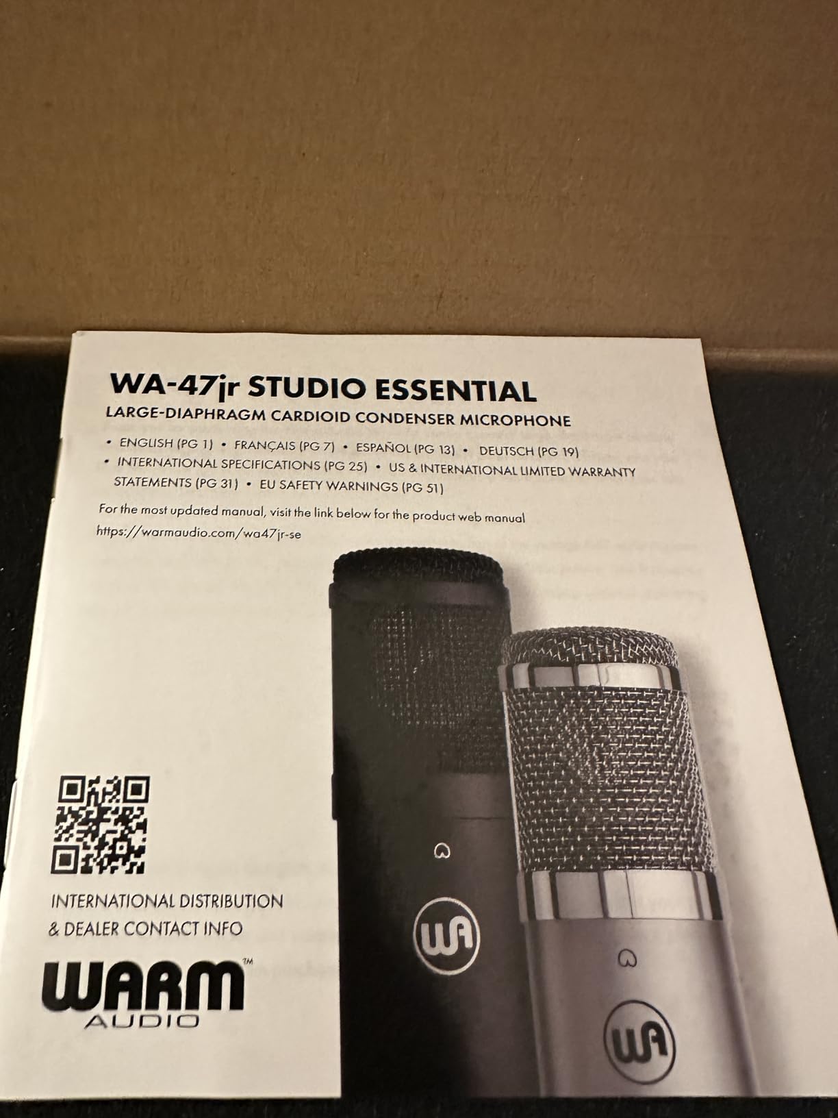 Warm Audio WA-47jr SE Large-Diaphragm Cardioid Condenser Microphone, Vintage-Inspired, Rich Analog Studio Sound for Vocals & Instruments, Nickel (XLR) customer photo 2