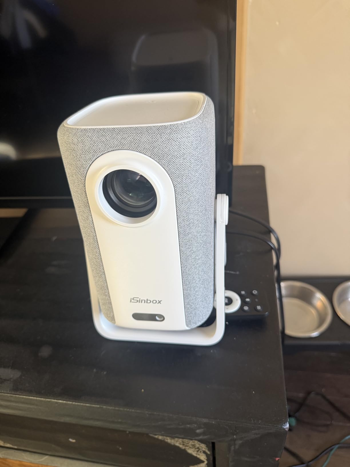 [Short Throw/1200ANSI/Built in Apps] 4K Outdoor Projector with WiFi and Bluetooth, Auto Focus Projector with Dual-Mode Stand, Smart Portable Proyector with Netflix/YouTube/PrimeVideo & Dolby customer photo 1