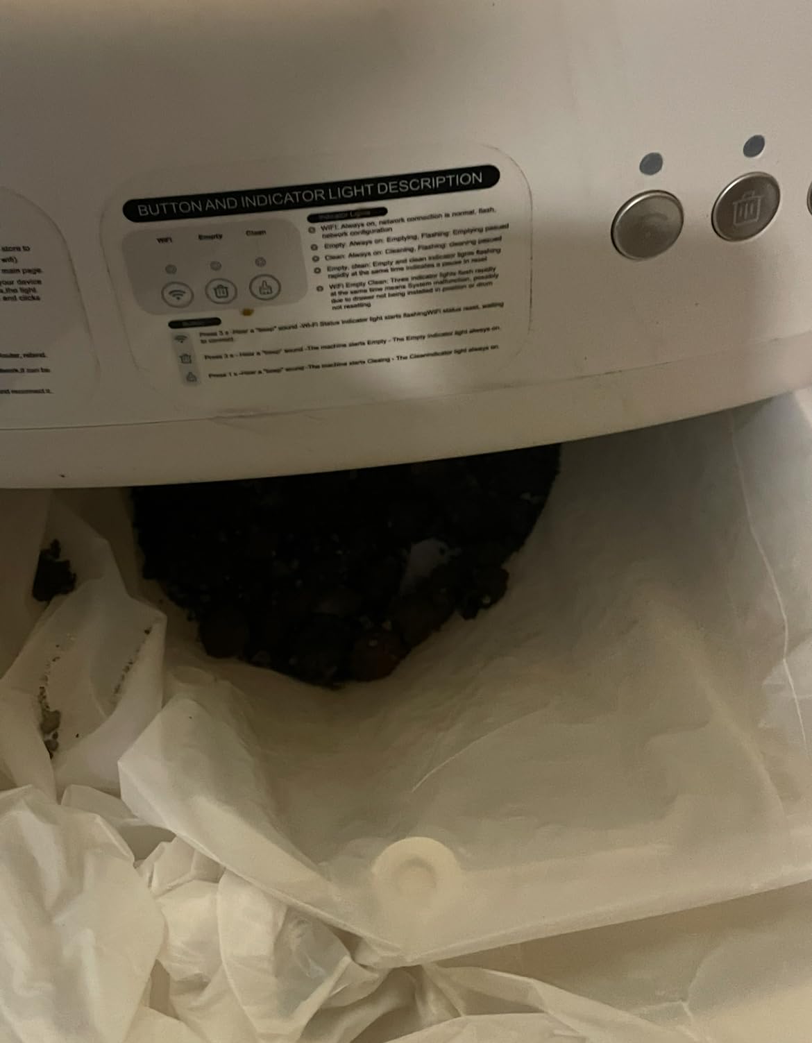 Self Cleaning Litter Box,Open Top Automatic Litter Box with App Control for Multiple Cats, Safety Sensors Protection, Odor Control Includes 2 roll Liners,Large Waste Bin, Cream White customer photo 2