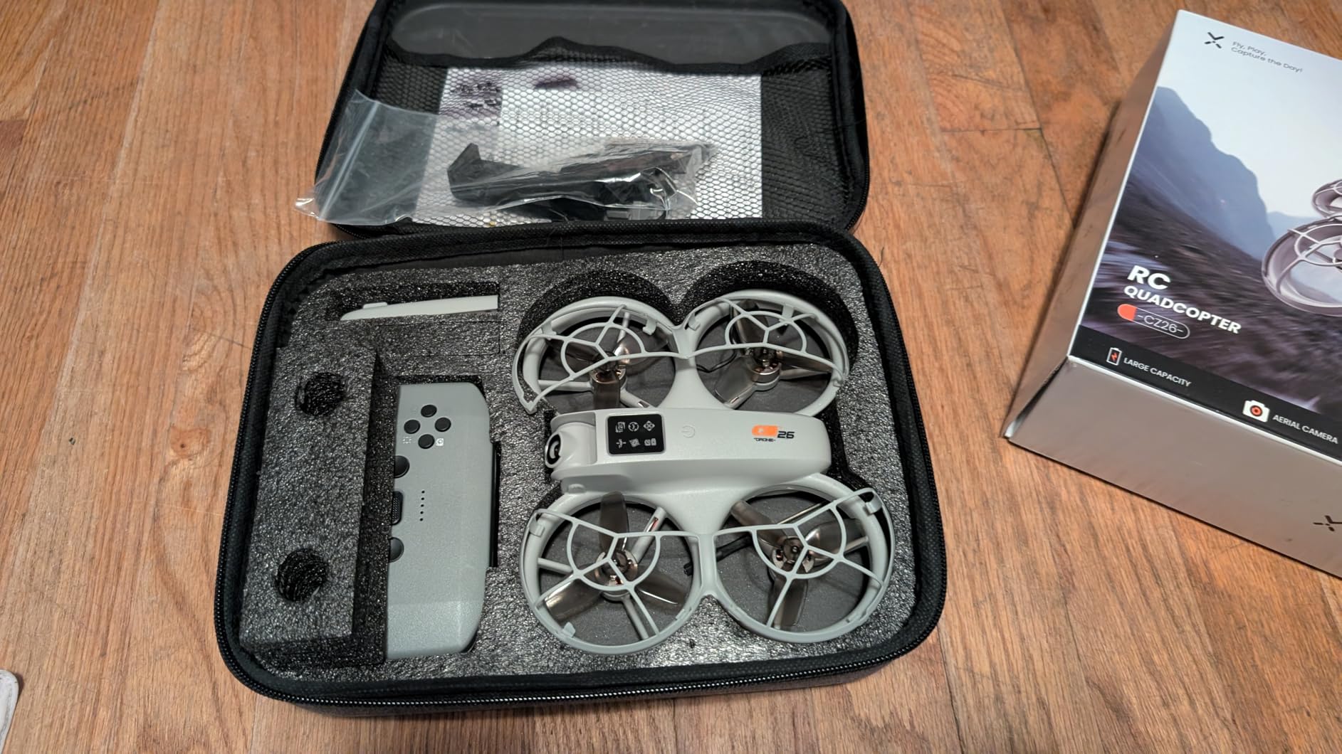 Drone with Camera - RC Quadcopter for Kids & Adults Beginners, with One Key Takeoff/Landing, Altitude Hold, Headless Mode, 3D Flip & Trajectory Flight, 3-Speed Mode, 2 Rechargeable Batteries & Carrying Case, Gray customer photo 1