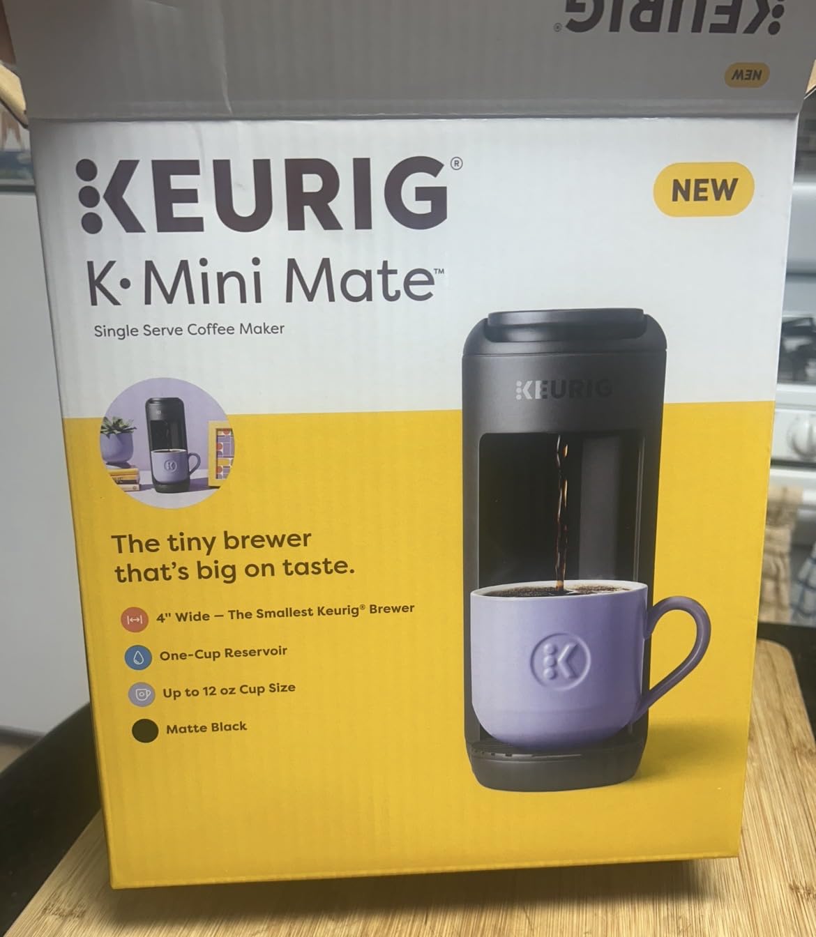 Keurig K-Mini Mate Single Serve K-Cup Pod Coffee Maker, Brews Up to 12 oz Cup, Compact Portable Coffee Machine for Small Spaces, Great for Dorms & Offices, Black customer photo 2