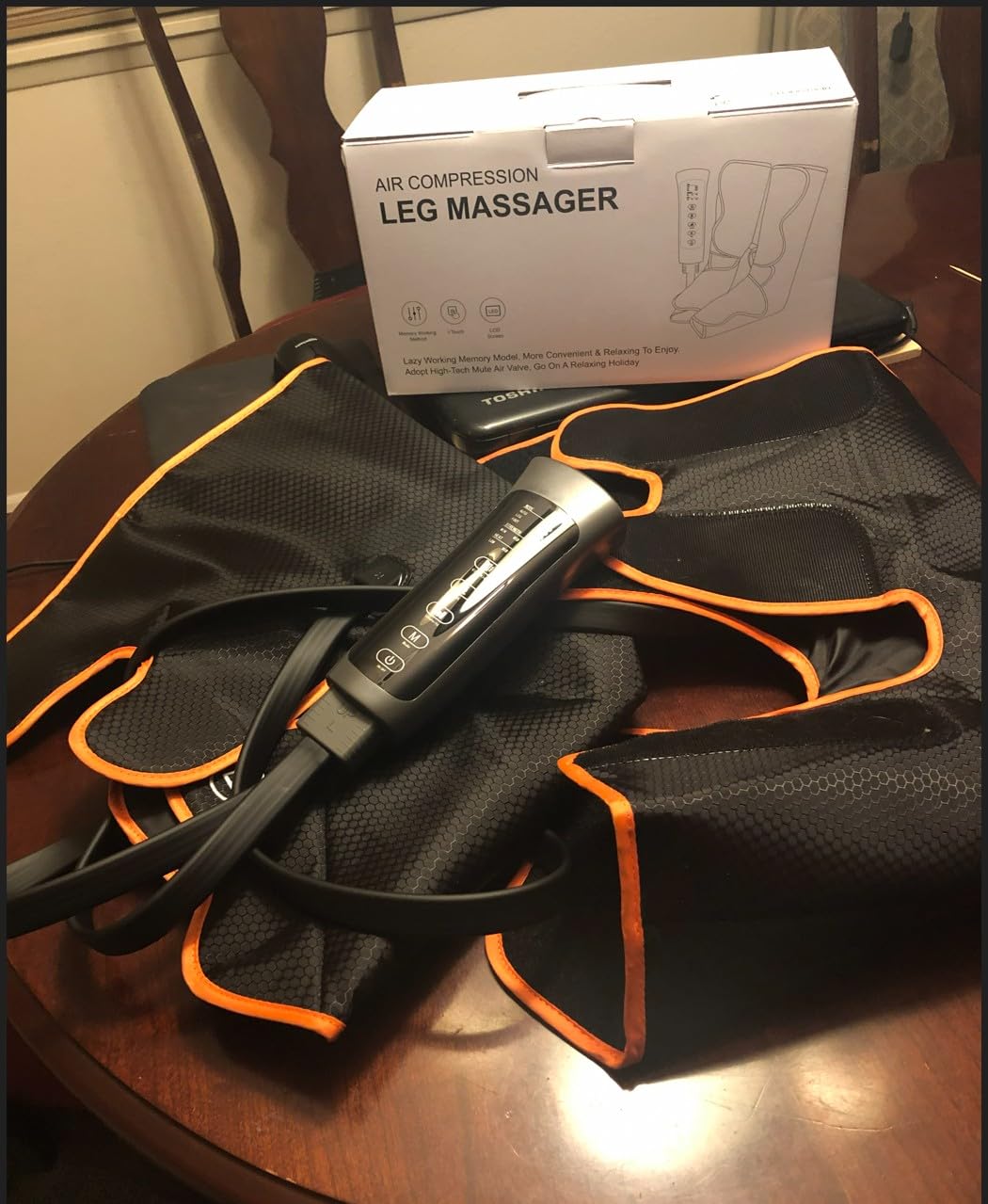 Leg Massager with Heat and Compression, Foot and Calf Massager for Circulation and Pain Relief, Compression Boots with Handheld Controller, 6 Modes 3 Intensities, Gift for Mom Dad customer photo 1