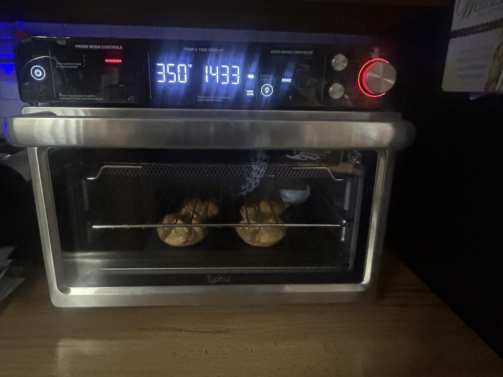 Typhur Sync Oven with Smart AI Wireless Meat Thermometer Probe, 12-in-1 Countertop Air Fryer Toaster Oven Combo, 360° Turbo Convection, Dehydrator, Recipe & 5 Accessories, Large 27QT, Stainless Steel customer photo 2