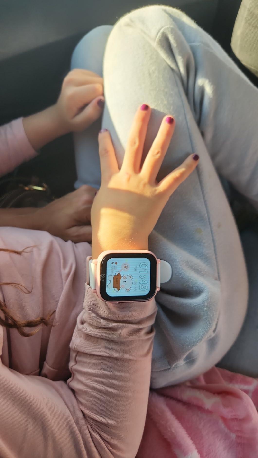 Kipywatch Smart Watch for Kids - Kids Watch with GPS Tracker, Safe Zones Alert - Camera, Voice & Video Call, School Mode - Parental App, Subscription Required - Extra White Strap - Gifts for Girl 3-12 customer photo 2