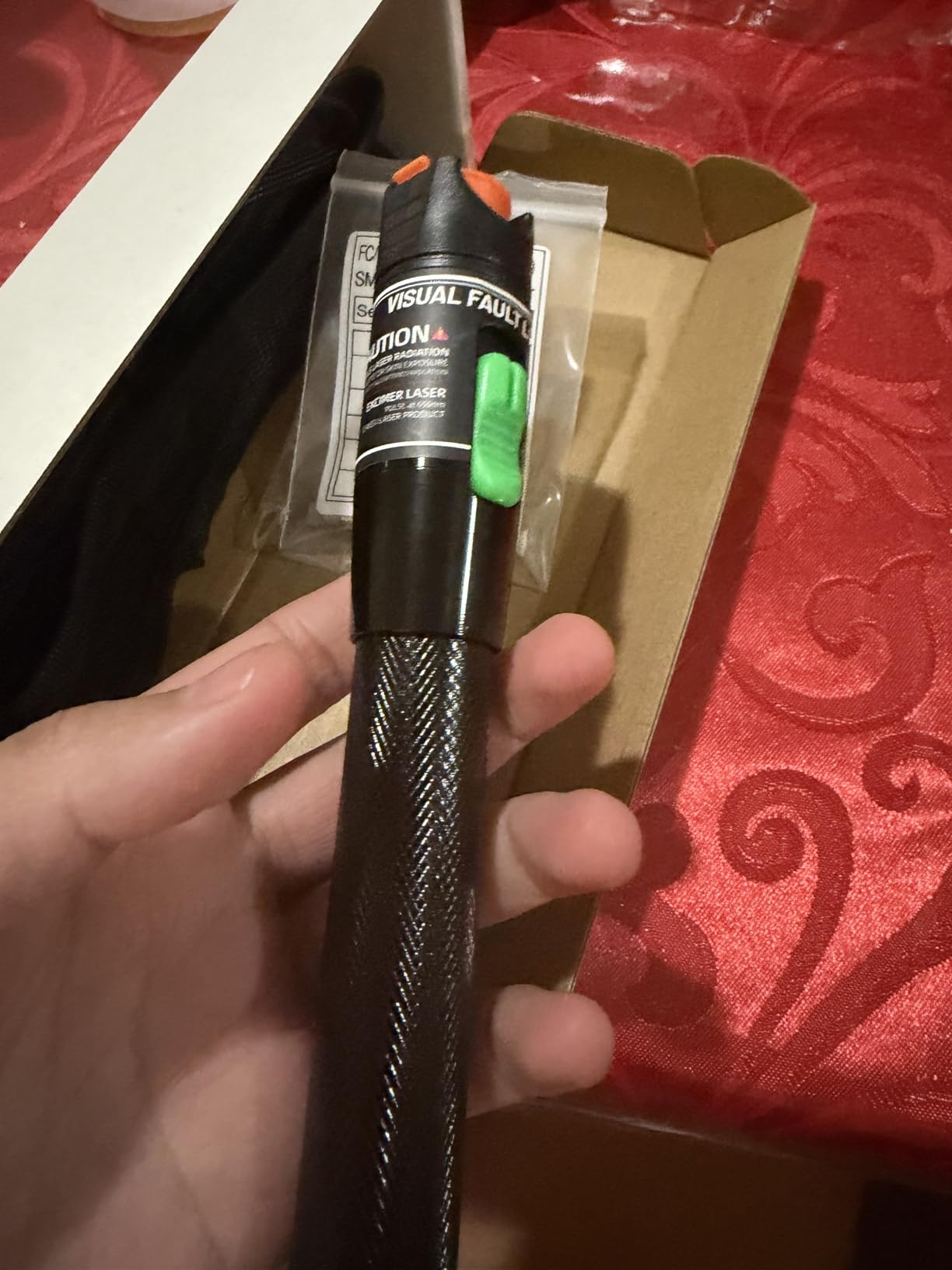 Visual Fault Locator 30KM - VFL Fiber Optic Tester Kit Include Single Mode 9/125um FC Male to LC Female Adapter, Fiber Optic Lights for Network Cable (Battery not Included) customer photo 1