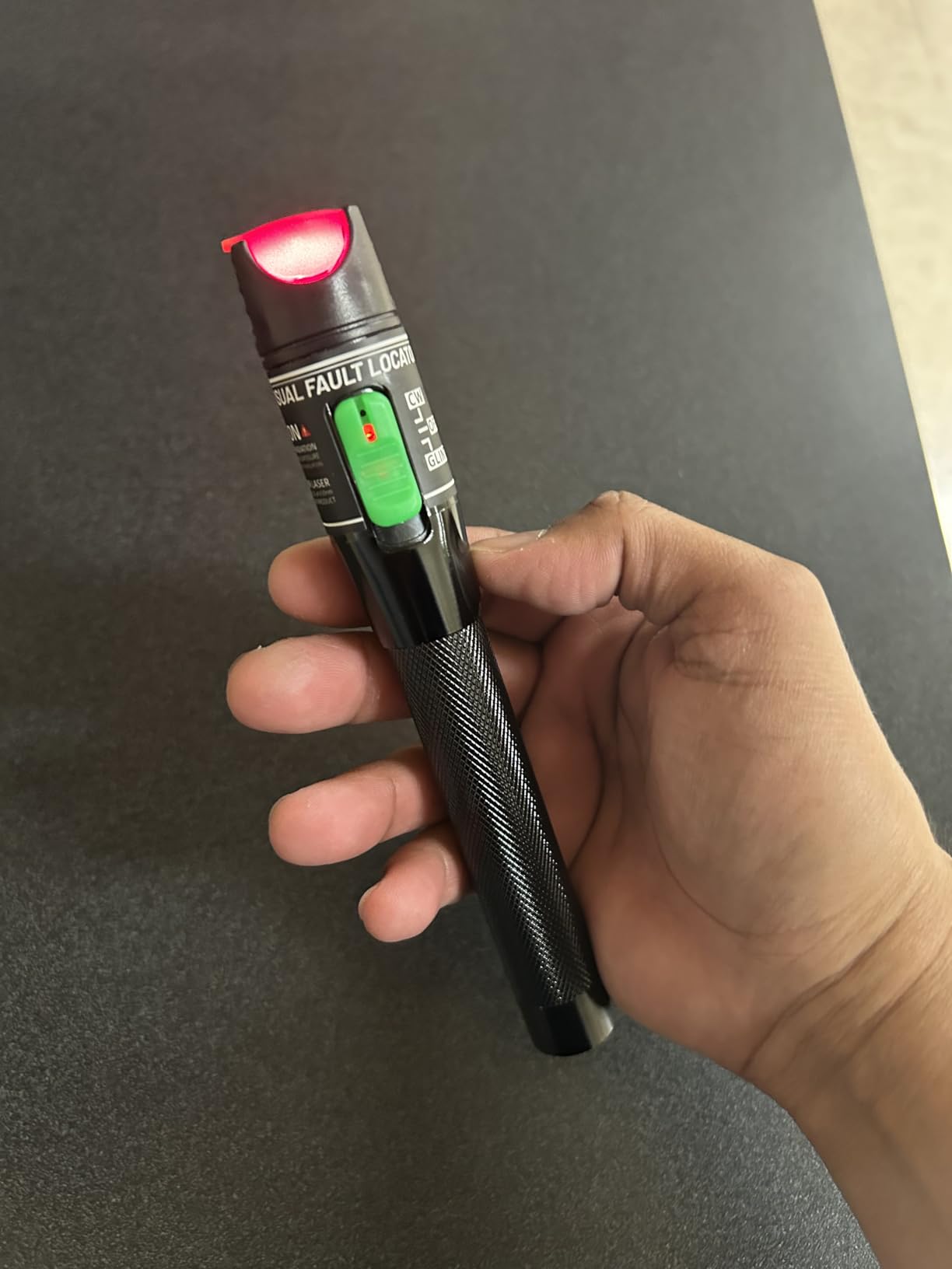 Visual Fault Locator 30KM - VFL Fiber Optic Tester Kit Include Single Mode 9/125um FC Male to LC Female Adapter, Fiber Optic Lights for Network Cable (Battery not Included) customer photo 2