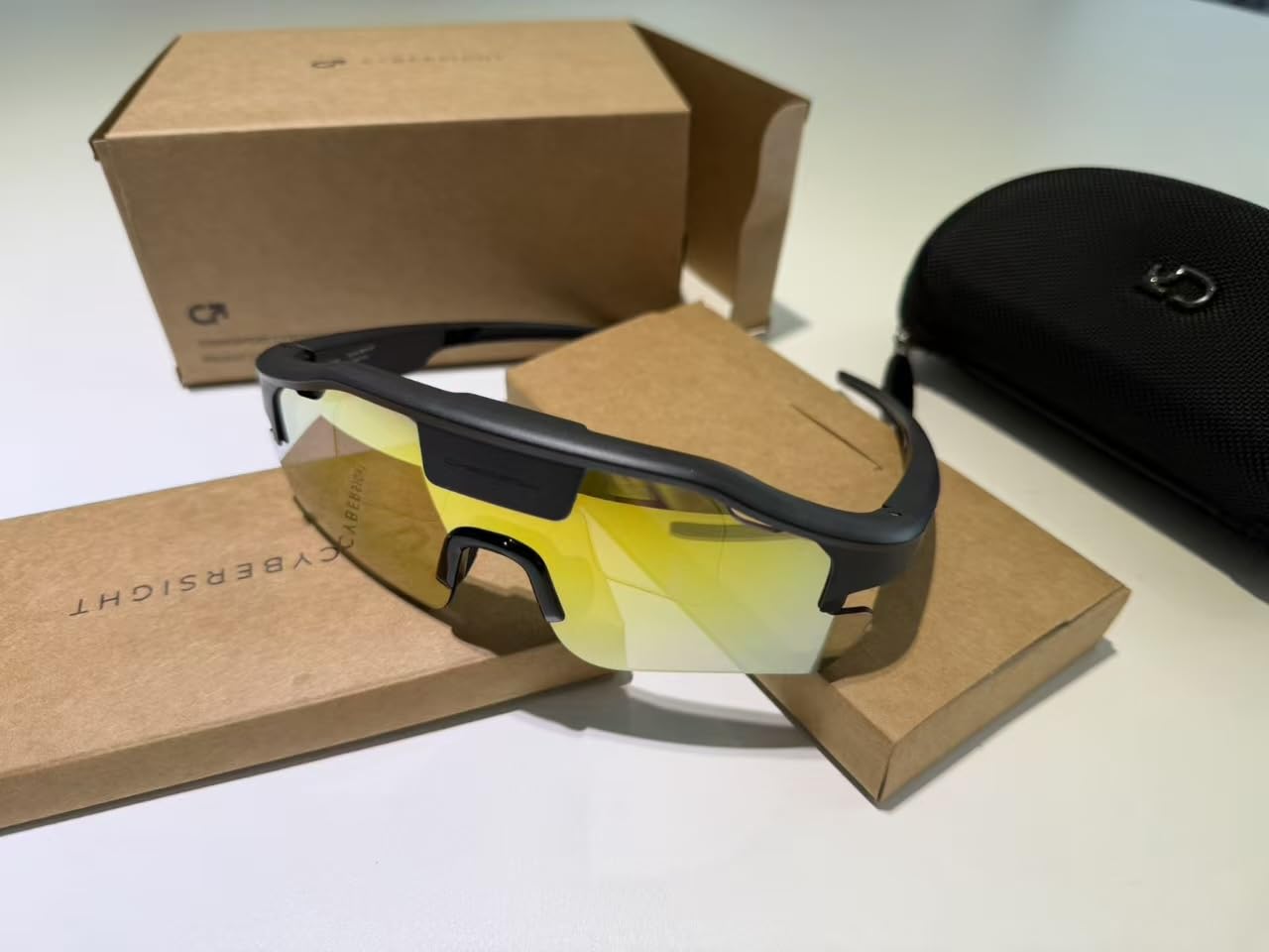 HUD Display Sports Glasses, for Cycling and Hiking, Smart AI/AR Sports Sunglasses, Real-Time Display, Smart Navigation, Proactive AI Alerts, Monitor Heart Rate, Speed customer photo 1