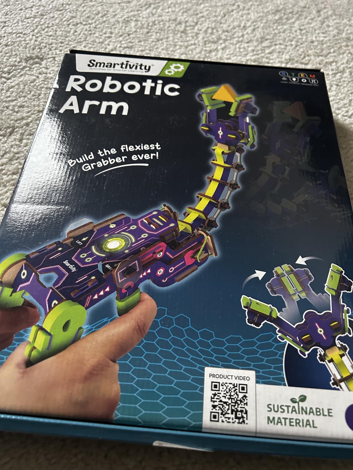 Smartivity Robotic Arm STEM Kit for Kids 8-14 Years | Build a Handheld Claw with Flexible Neck & Triggers | Educational Engineering & Science Toy for Creative Play customer photo 2