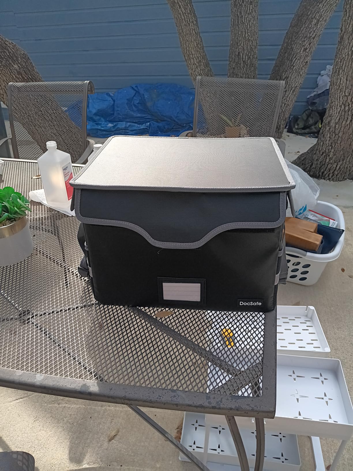 DocSafe 5200°F Fireproof Document Box with Lock,Heat Insulated File Organizer Storage with Pockets,Collapsible Portable Home Office File Safe Box with Handle for Hanging Letter/Legal Folders, Black customer photo 2