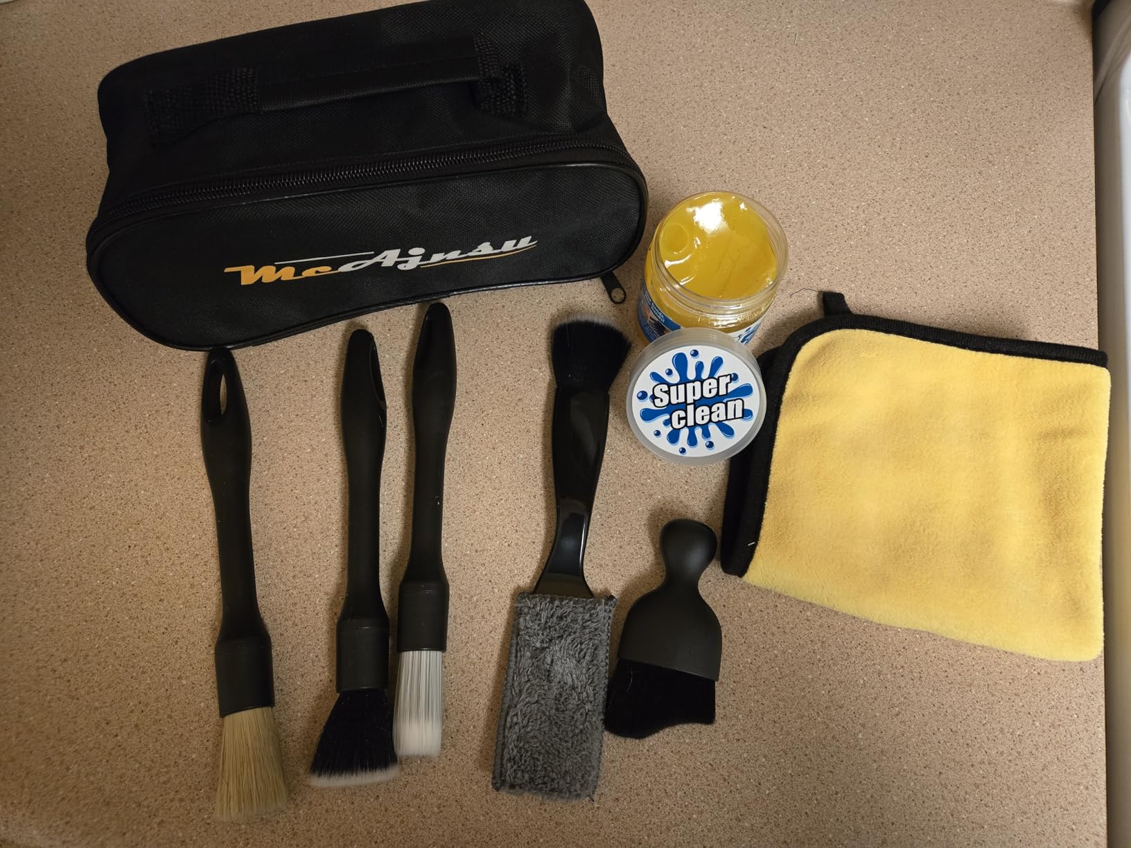 8-Piece Car Interior Detailing Kit - 160g Non-Sticky Gel (128% More Than 70g), Ultra-Soft Detail Brush, Boars Hair Brushes, Dual-Head Vent Brush, Towel & Bag | for Cars, Trucks, SUVs customer photo 1