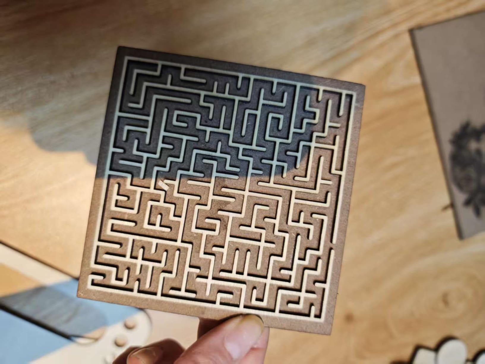 Ortur Laser Master 3 10000mW Laser Engraver, High Precision 0.05 x 0.1mm Spot Laser Engraving Machine for Wood Leather Acrylic Metal DIY Making, App-Controlled Laser Cutter, Class 4 customer photo 1