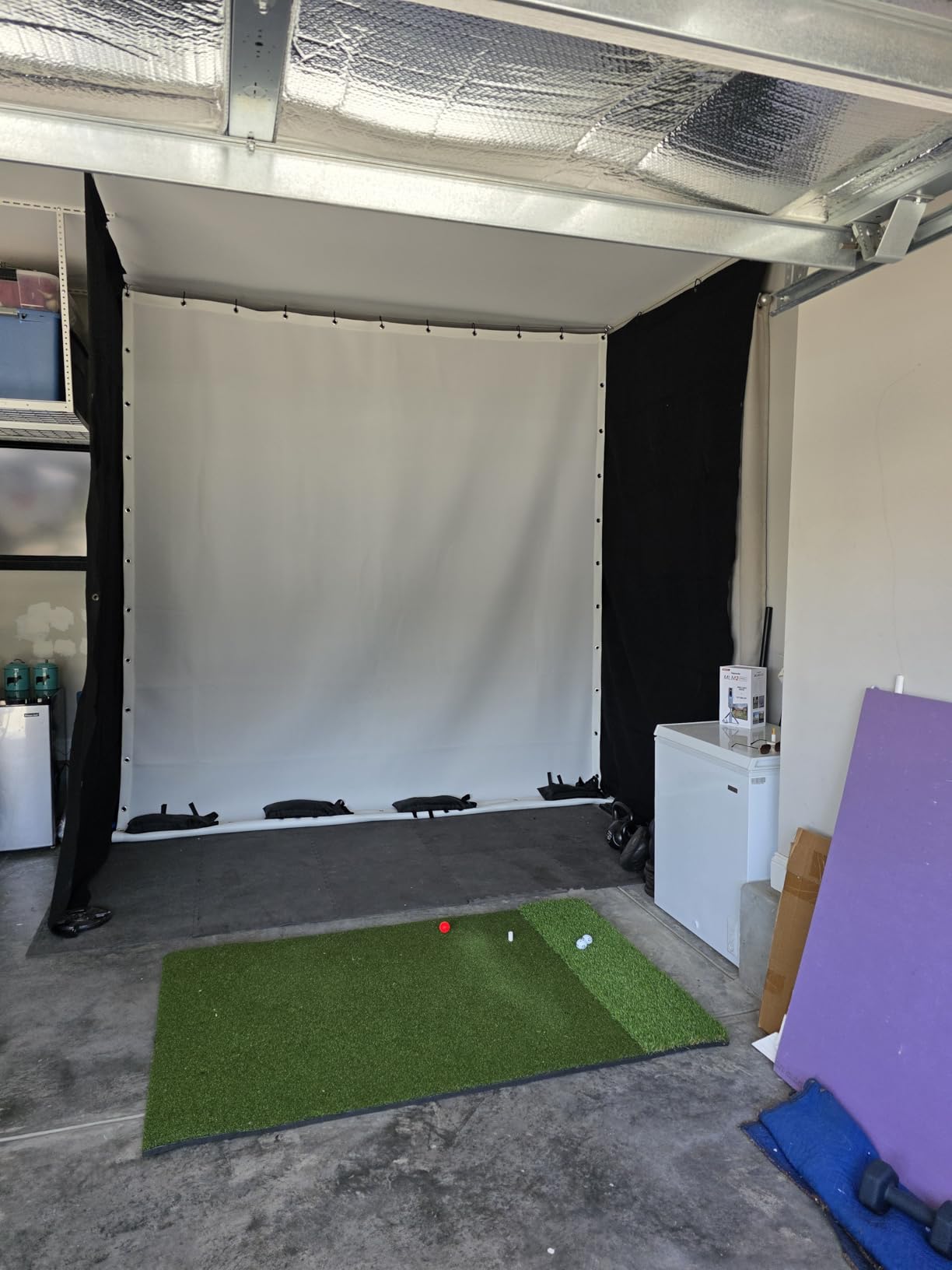 Dual-Turf Golf Mat 31mm: 6x4ft/5X5ft Extra Large Golf Hitting Mats Practice Outdoor Indoor, High-Density Artificial Turf Matt for Garage Simulator Chipping Driving Training, Ideal Gifts for Men Dad customer photo 1