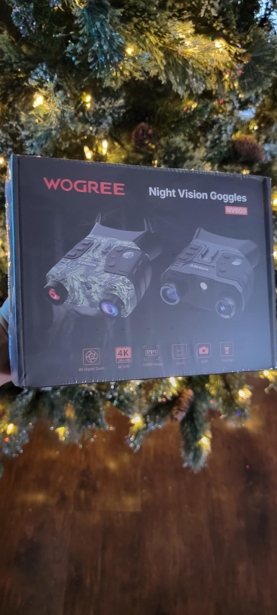 Night Vision Goggles, 4K Night Vision Binoculars for Adults, 36MP, 1300FT Range,8X Digital Zoom, 5000mAh Battery, Flashlight & Compass, Infrared Vision, 32GB Card, for Camping & Security customer photo 1