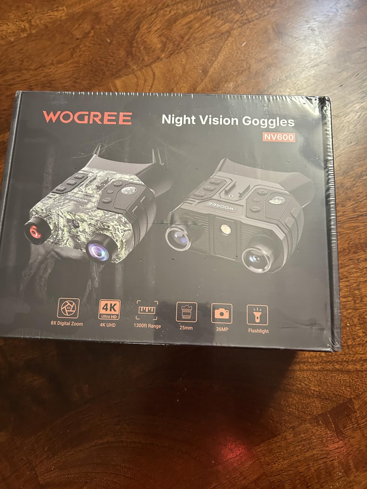 Night Vision Goggles, 4K Night Vision Binoculars for Adults, 36MP, 1300FT Range,8X Digital Zoom, 5000mAh Battery, Flashlight & Compass, Infrared Vision, 32GB Card, for Camping & Security customer photo 2