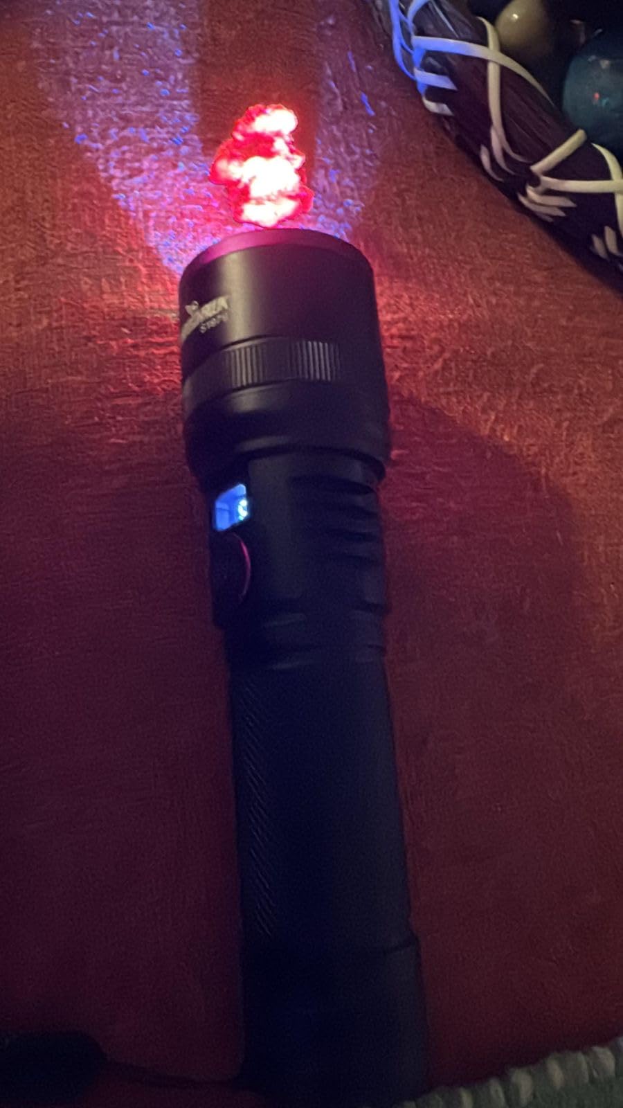 365nm UV Flashlight with Filter Lens - 30w Powerful Black Light Flashlight Rechargeable Ultraviolet Blacklight for Pet Urine Detection/Resin Curing/Rocks/Scorpion/Blood Tracking etc., with LCD Display customer photo 2