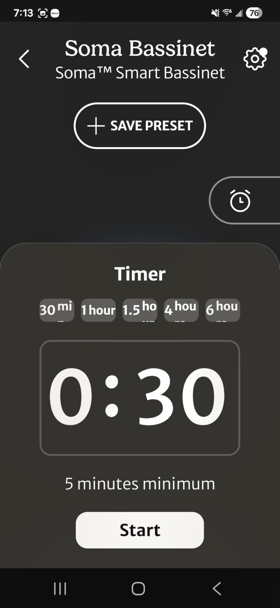 UPPAbaby Soma Smart Bassinet - 5 motions + 5 speeds + 4 Sounds with MotionSync Technology - Height Adjustable - Included Mattress, Sheet + Storage Basket - Charlie (Sand Mélange) customer photo 2