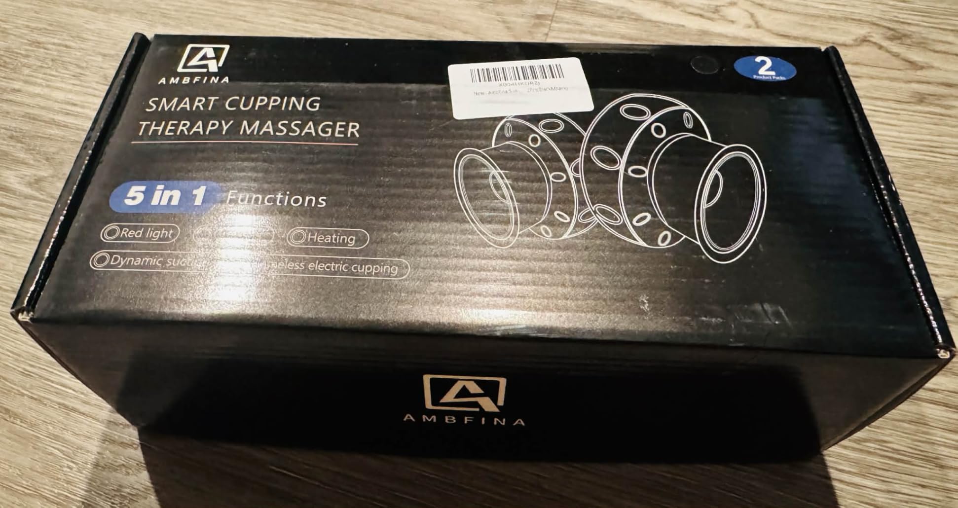 5-in-1 Cupping Kit for Massage Therapy, 12 Levels Smart Dynamic Cupping Set with Red Ligh-t Therapy&Heat Penetrates for Targeted Pain Relief, Knots, Aches, Muscle Soreness - 2Pcs(Black&Black) customer photo 1