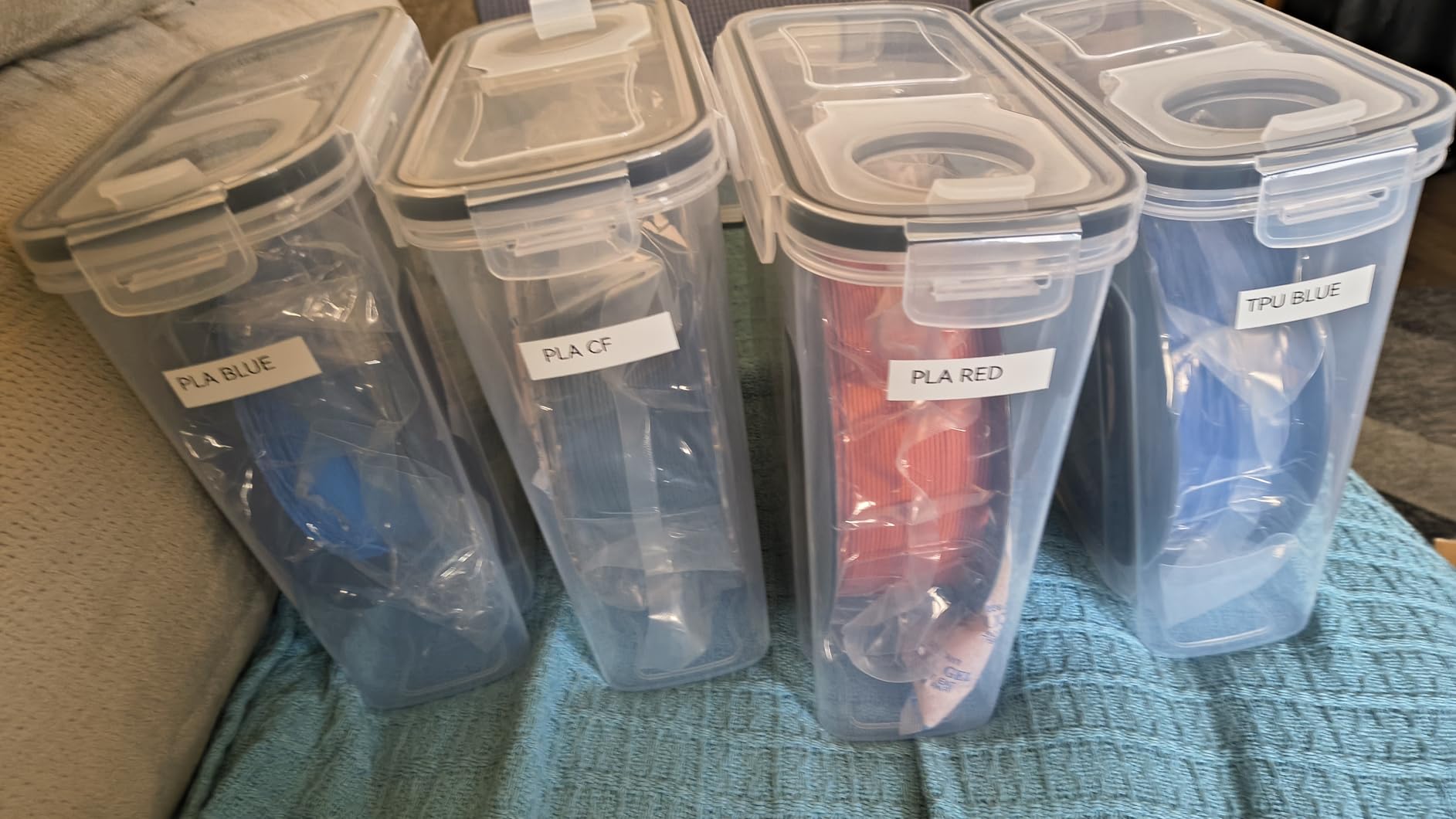 AMZPro Filament Storage Box - 6 Pack Filaments Container for 3D Printing Filaments Sealing and Protection - Portable Filament Storage with Desiccant,Water-Proof and Dust-Proof 4.0L(9.03 * 8 * 3) customer photo 1