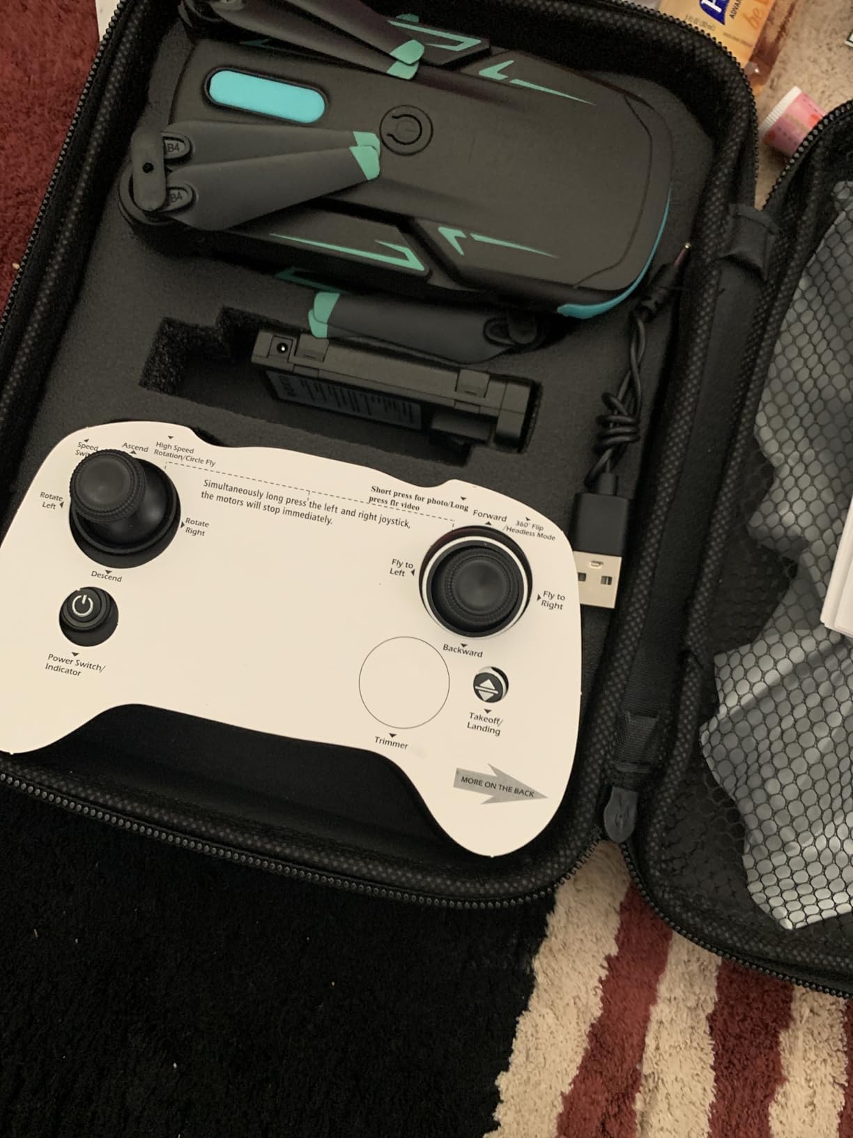 Drone with Camera 1080P HD, FPV Foldable Mini Drone for Beginners Kids Boys Girls, with 2 recharging Batteries, Carrying Case, One Key Start, Stable Hover, Trajectory Flight, Toys Gifts (Black) customer photo 1