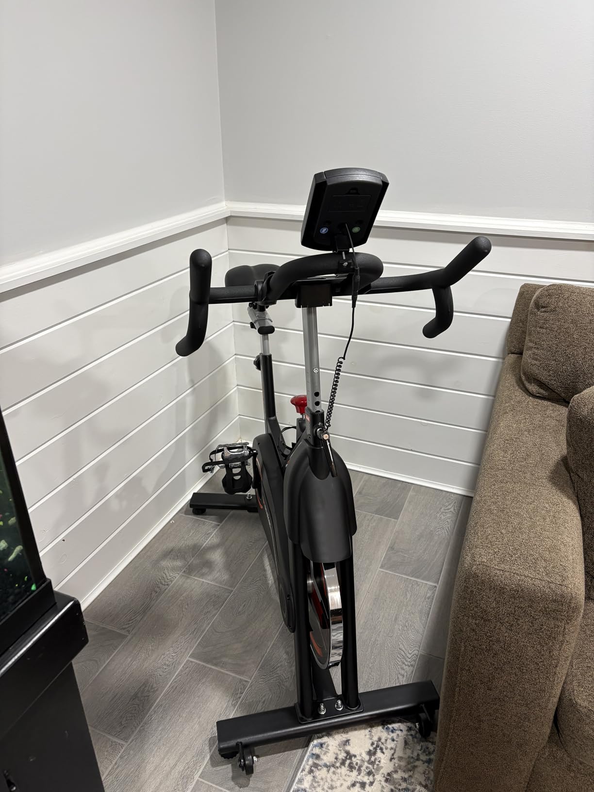 Exercise Bike, Wenoker Stationary Bike for Home, App Supported Indoor Bike with Silent Belt Drive, Heavy Flywheel, Multi-grips Handlebar and Upgraded Digital Display customer photo 1