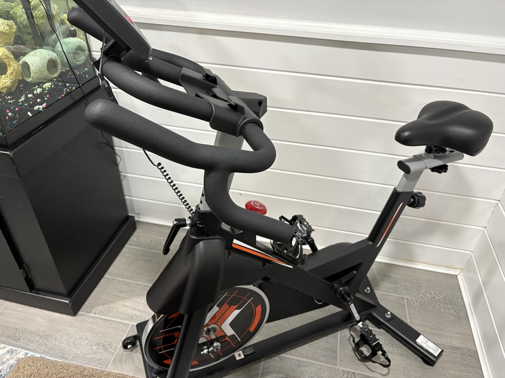 Exercise Bike, Wenoker Stationary Bike for Home, App Supported Indoor Bike with Silent Belt Drive, Heavy Flywheel, Multi-grips Handlebar and Upgraded Digital Display customer photo 2